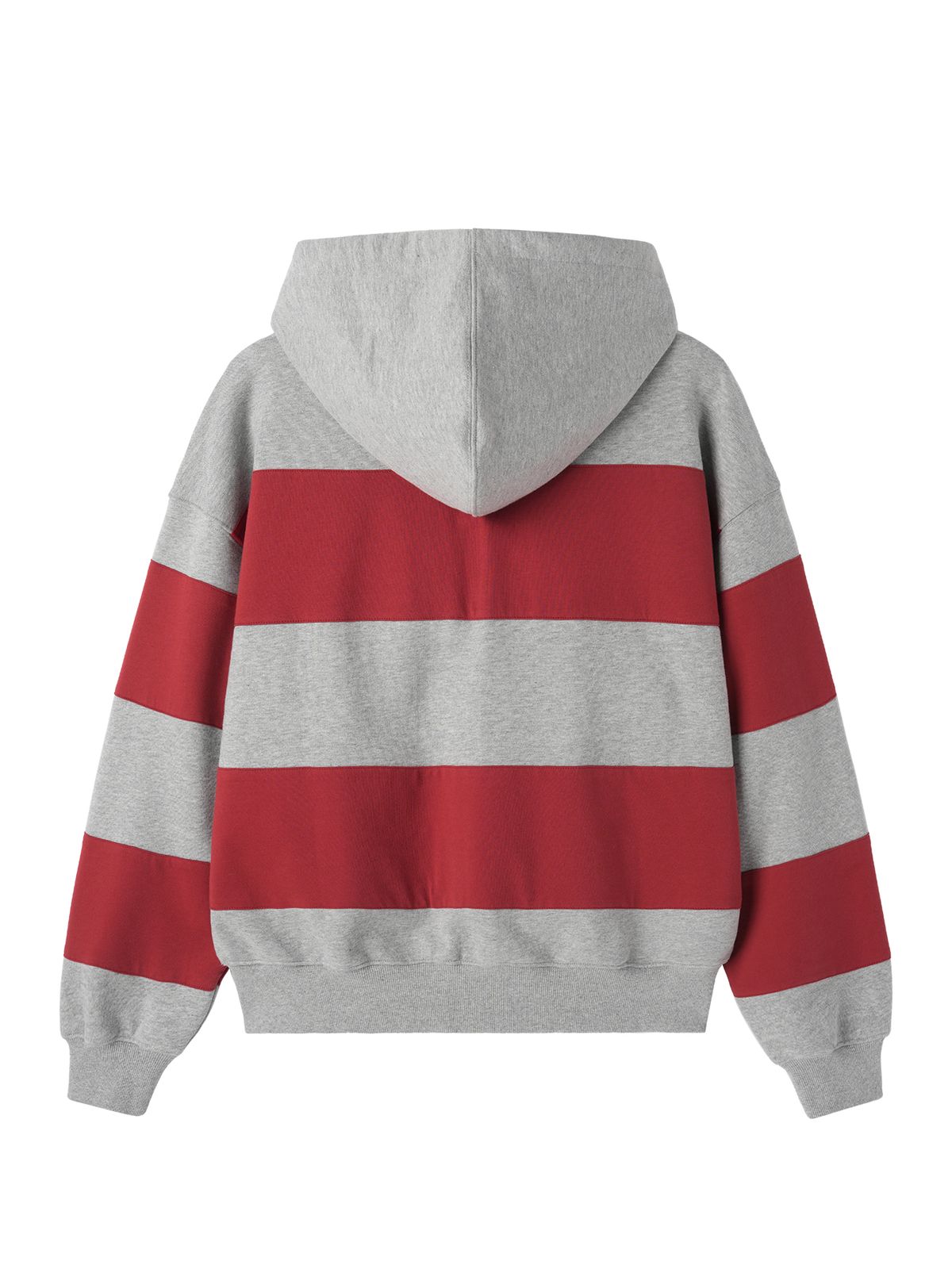 오픈야드(오와이)(OPENYARD(OY)) STRIPE EMBLEM HOODIE ZIP UP - MELANGE