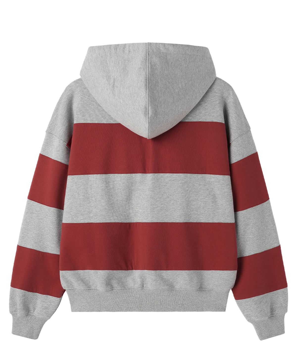 오픈야드(오와이)(OPENYARD(OY)) STRIPE EMBLEM HOODIE ZIP UP - MELANGE