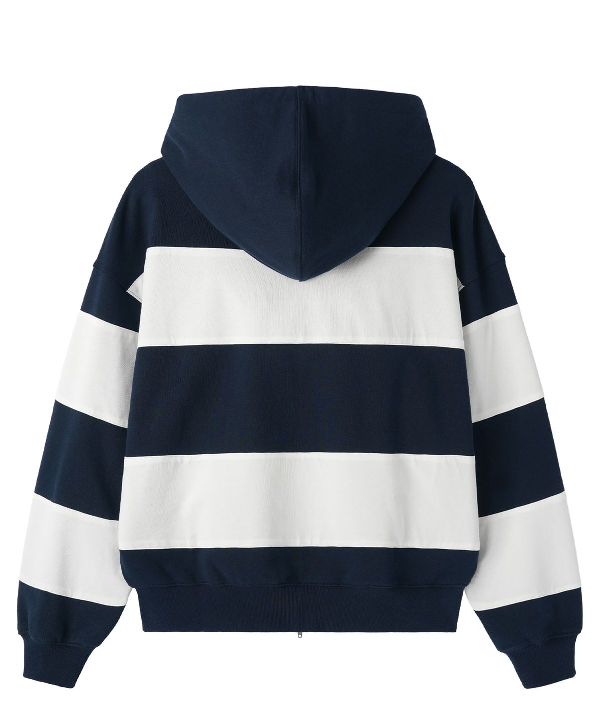 오픈야드(오와이)(OPENYARD(OY)) STRIPE EMBLEM HOODIE ZIP UP - NAVY
