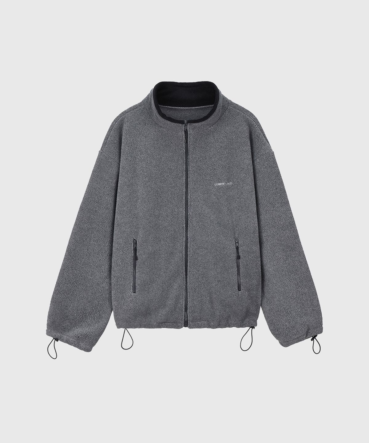 퀸스래빗(Q'SRB) Fleece Color Block Open Zip Up Jacket