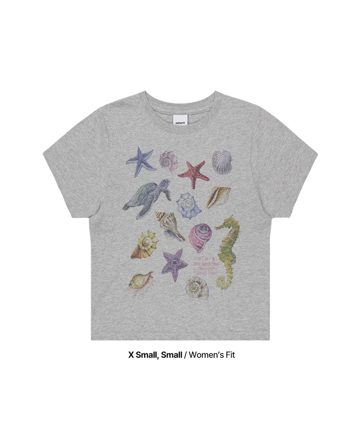 마하그리드(MAHAGRID) SEA SHELLS TEE GREY(MG2GMMT524A)