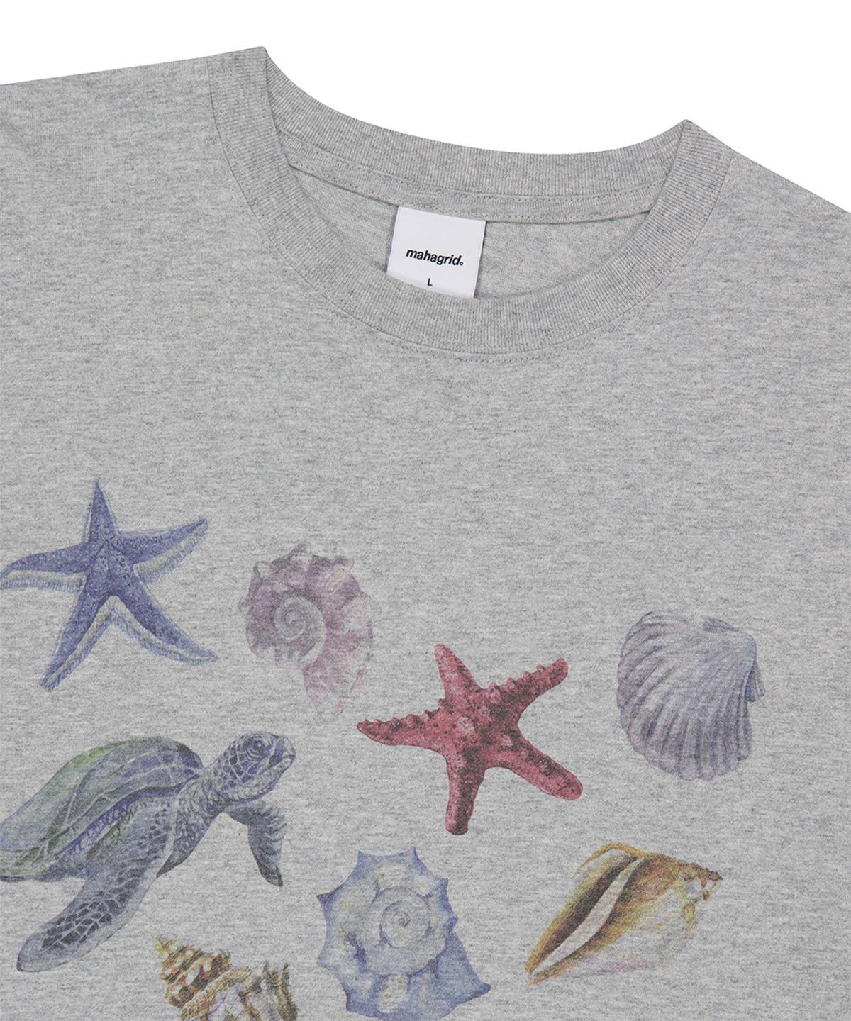 마하그리드(MAHAGRID) SEA SHELLS TEE GREY(MG2GMMT524A)