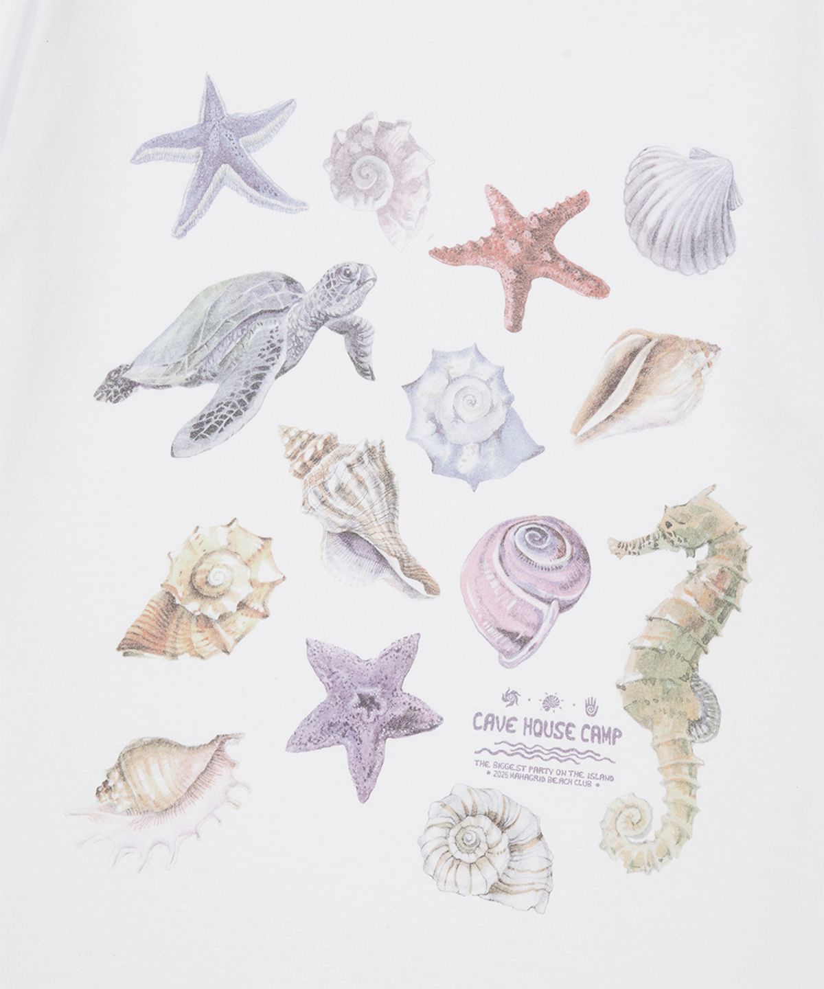 마하그리드(MAHAGRID) SEA SHELLS TEE WHITE(MG2GMMT524A)