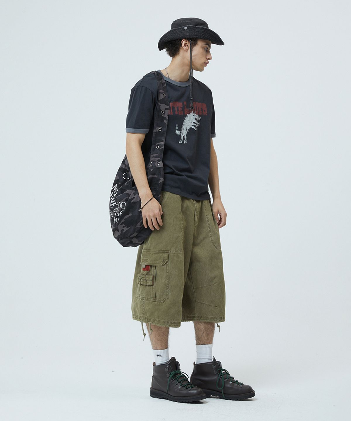 마하그리드(MAHAGRID) WASHED SAFARI BUCKET HAT BLACK(MG2GSMAB21A)