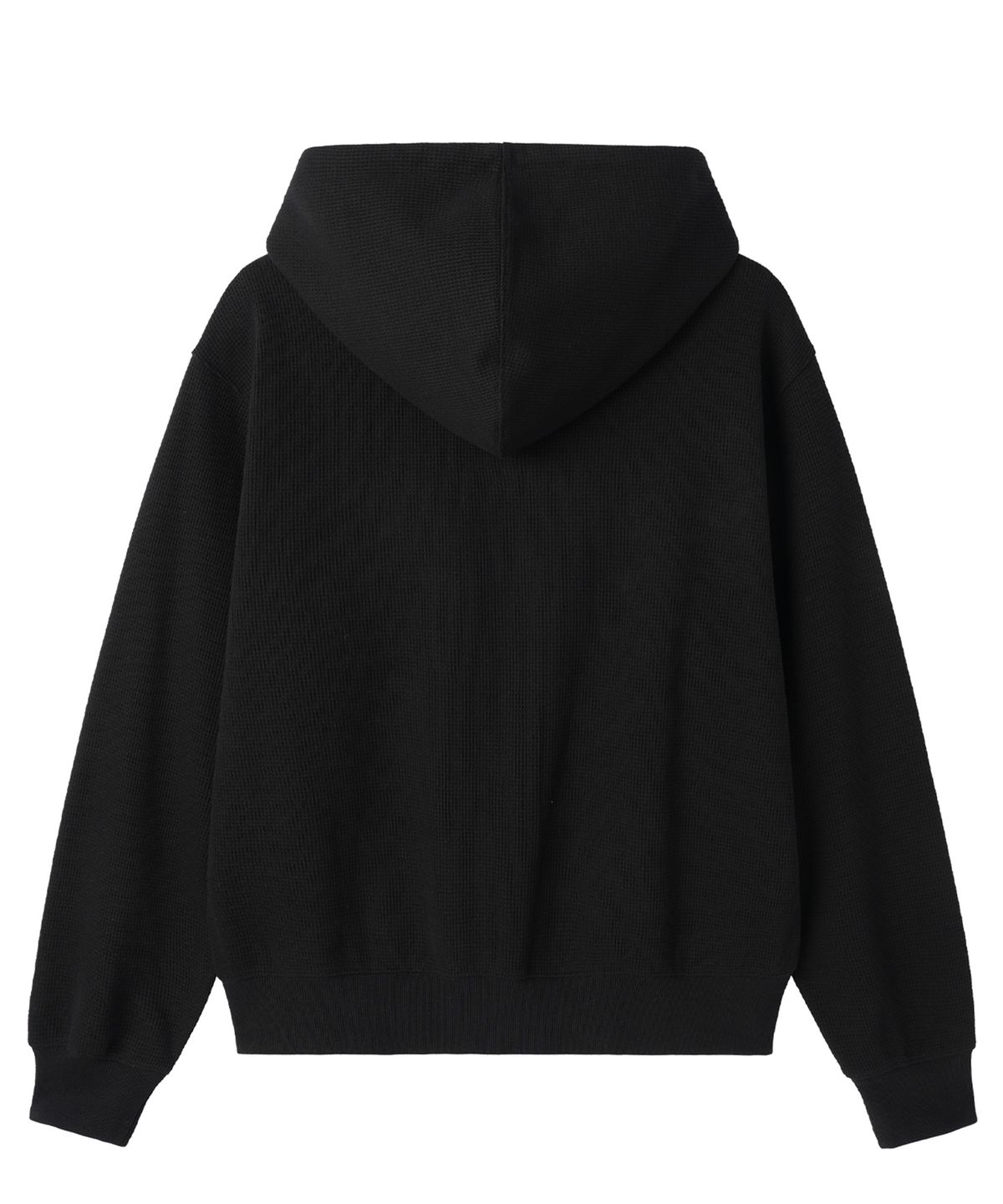 오픈야드(오와이)(OPENYARD(OY)) CROSS WAFFLE HOODIE ZIP UP - BLACK