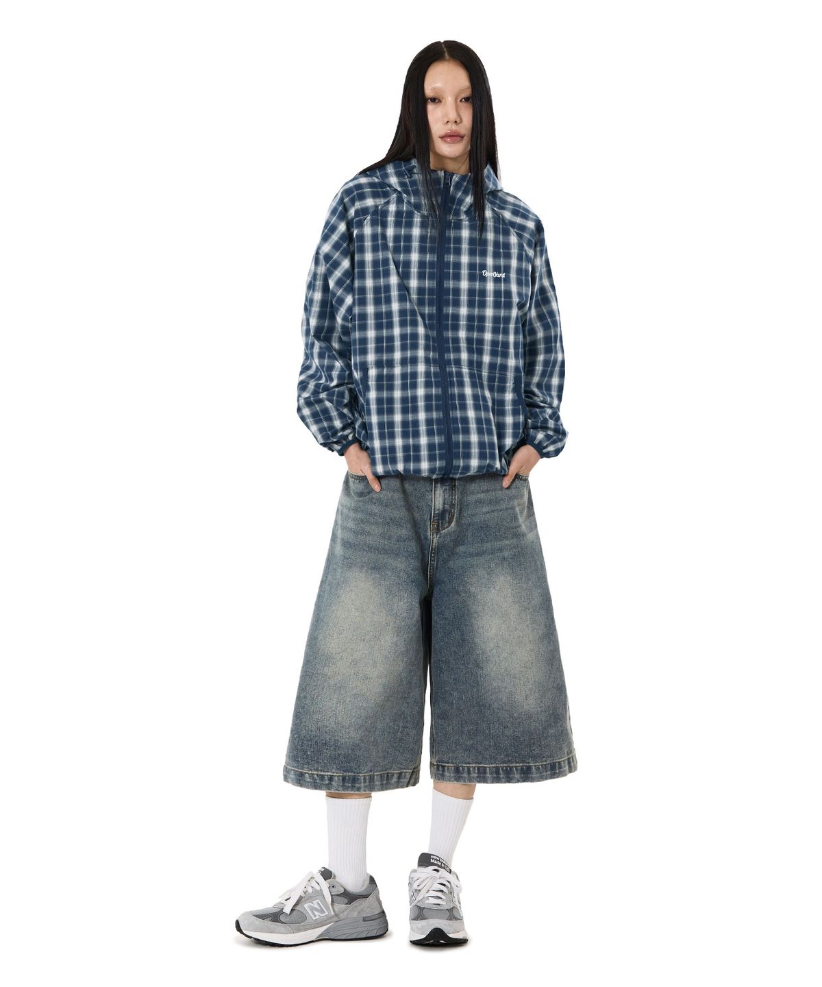 오픈야드(오와이)(OPENYARD(OY)) PLAID SINNER JACKET - BLUE
