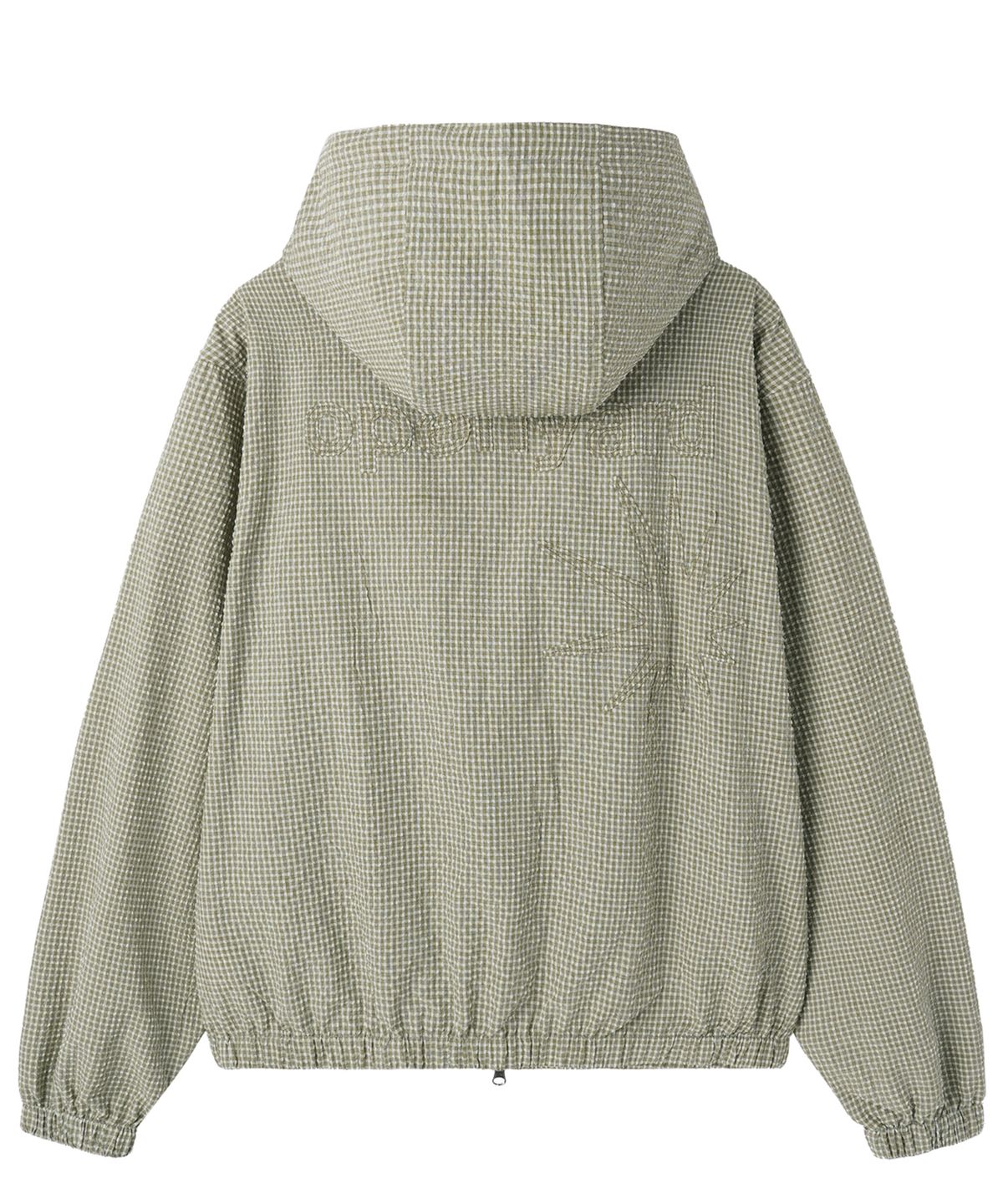 오픈야드(오와이)(OPENYARD(OY)) CRINKLE CHECK PATCH JACKET - OLIVE