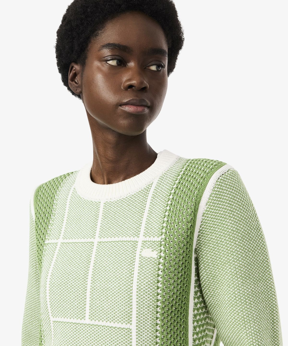 라코스테(LACOSTE) 여성 테니스 코트 자카드 스웨터 AF9867-56G 4IN
