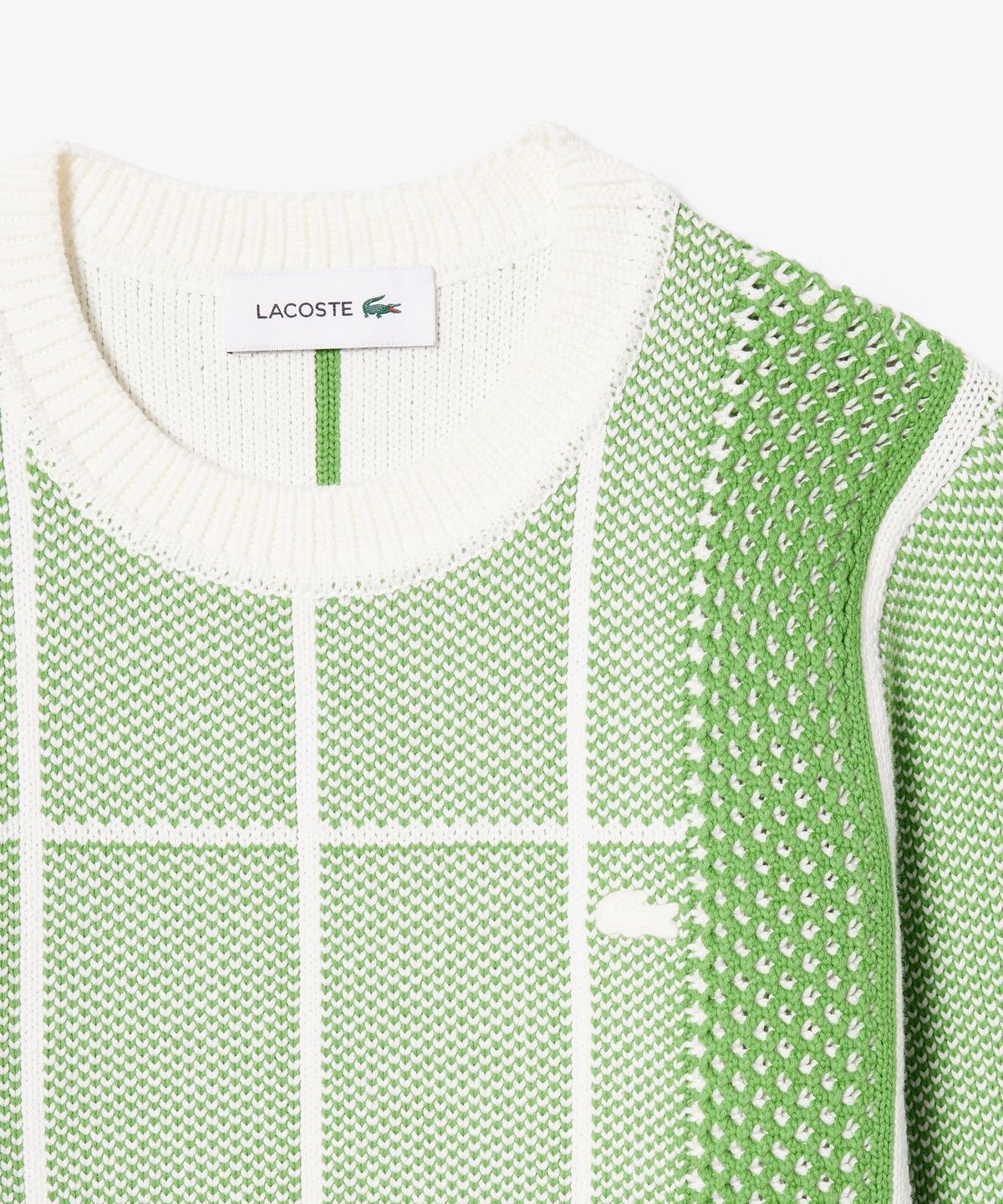 라코스테(LACOSTE) 여성 테니스 코트 자카드 스웨터 AF9867-56G 4IN