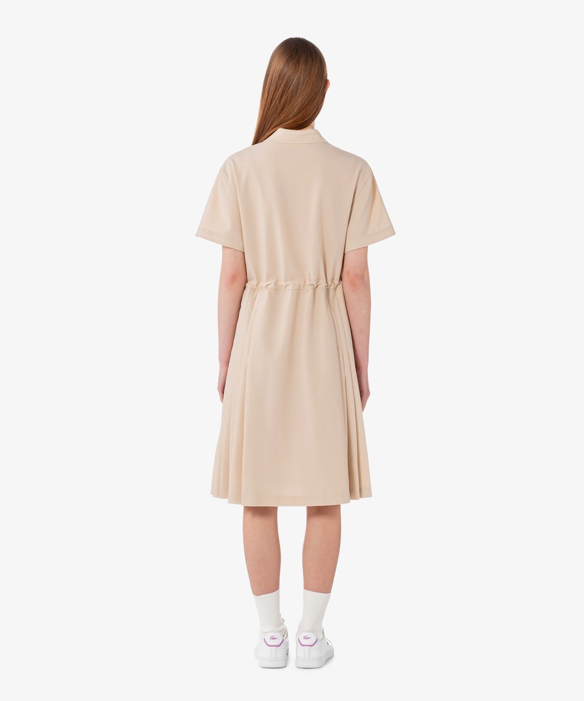 라코스테(LACOSTE) 여성 울 블렌드 반팔 폴로 드레스 EF6837-56G X6F