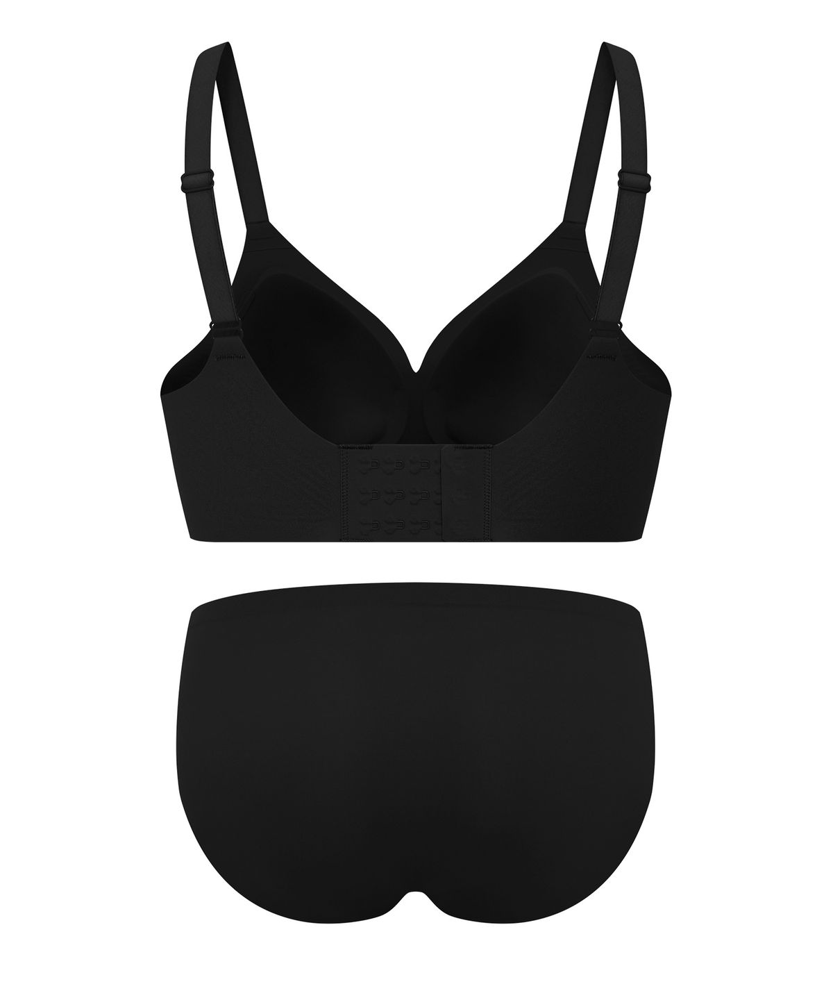 엘르이너웨어(ELLE INNERWEAR) [볼륨핏] 쉐딩 브라 팬티 세트 커버업 - 블랙