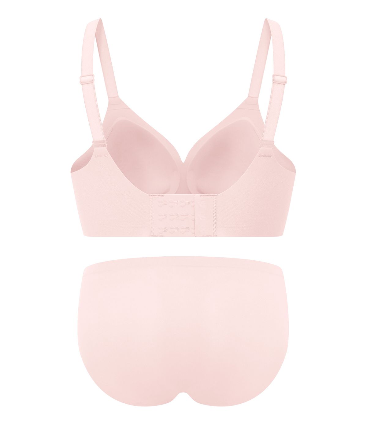 엘르이너웨어(ELLE INNERWEAR) [볼륨핏] 쉐딩 브라 팬티 세트 커버업 - 소프트핑크
