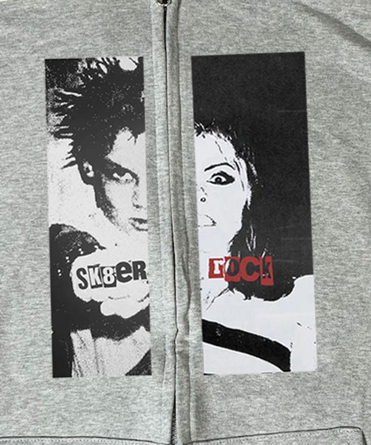 스케이터락(SK8ER ROCK) Boy Or Girl Sweat Hood Zip-Up ((melange gray))