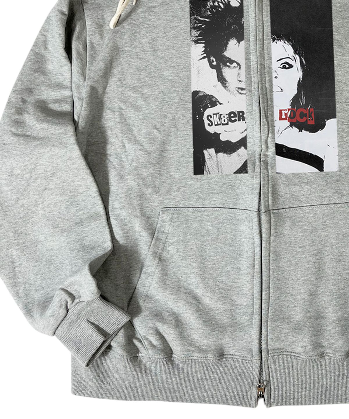 스케이터락(SK8ER ROCK) Boy Or Girl Sweat Hood Zip-Up ((melange gray))