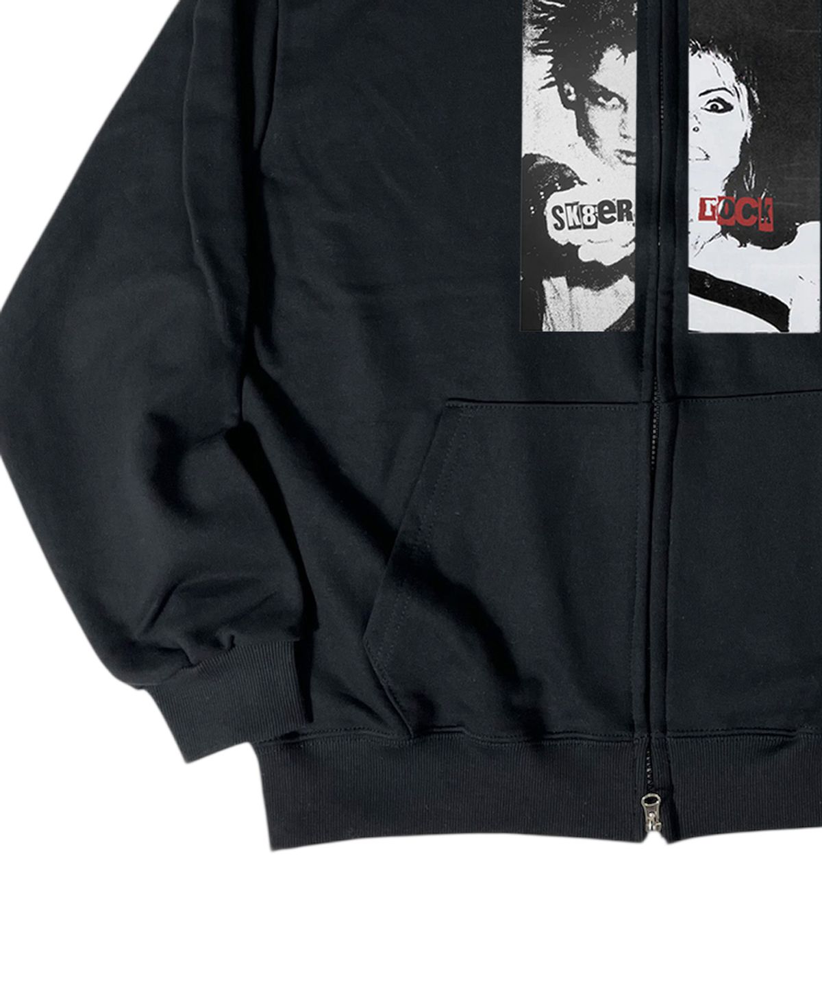 스케이터락(SK8ER ROCK) Boy Or Girl Sweat Hood Zip-Up ((black))