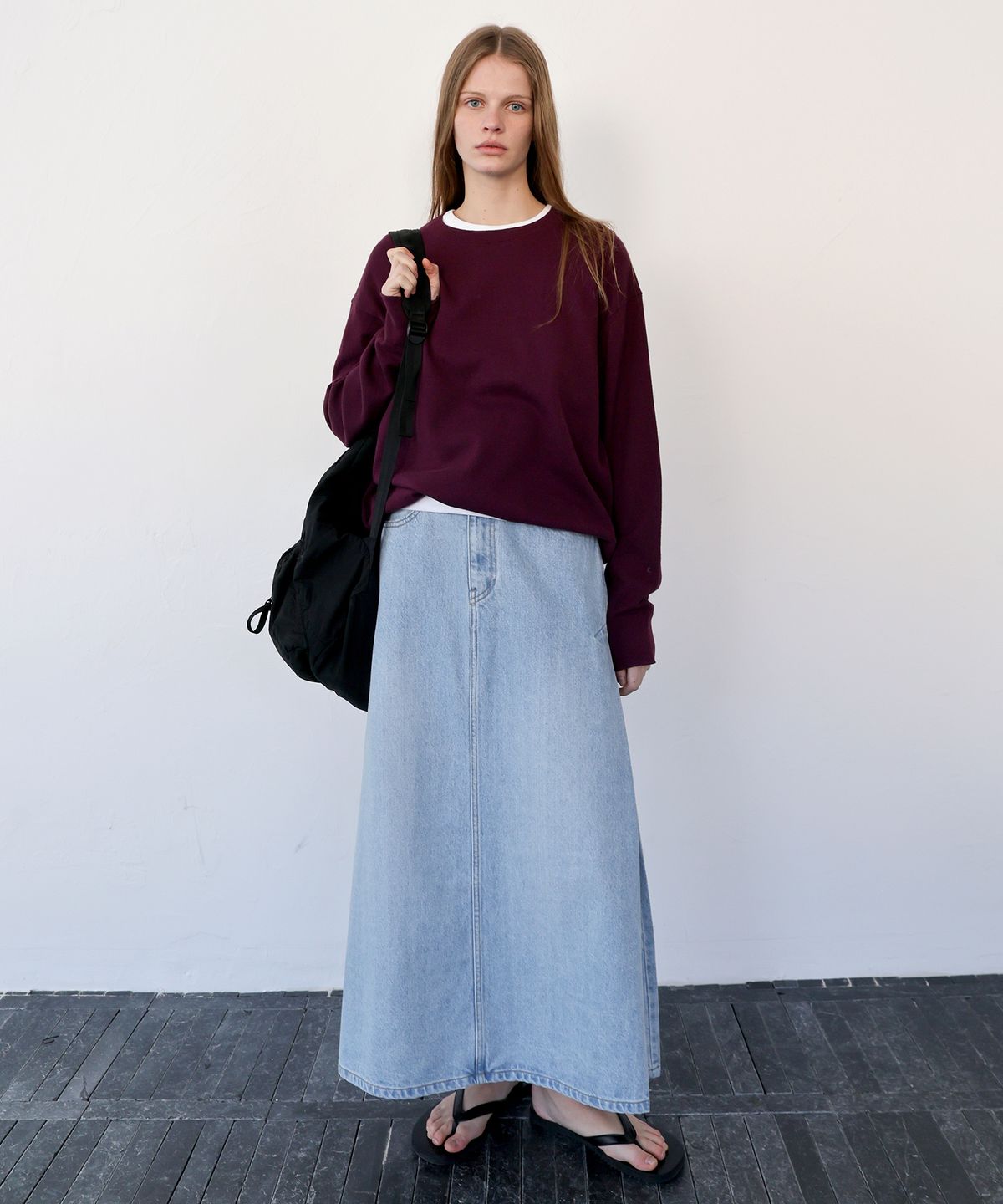르바(LEVAR) All-day Cotton Round Knit - Plum
