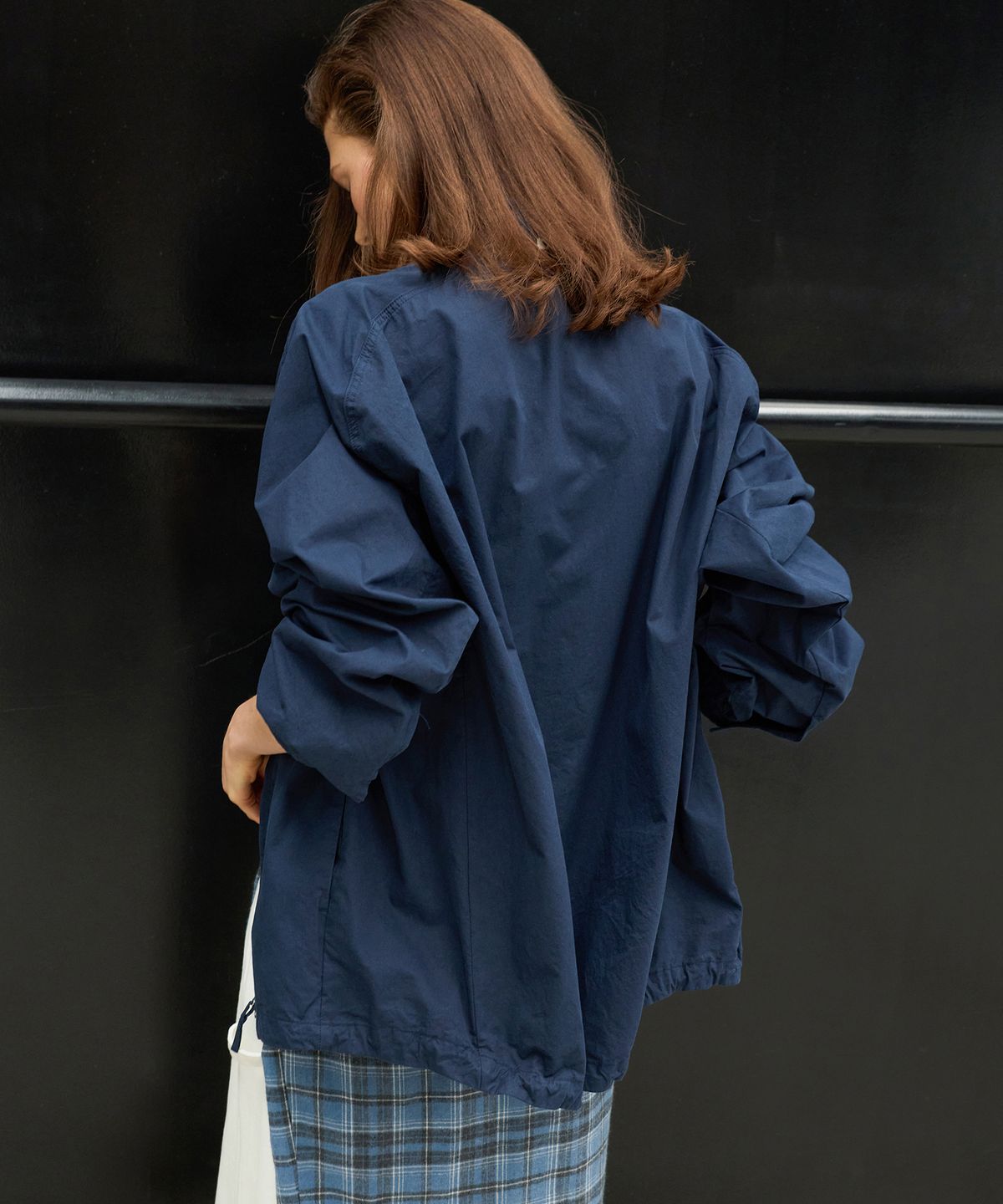 르바(LEVAR) Ground Raglan Zip-up Jumper - Blueberry Navy