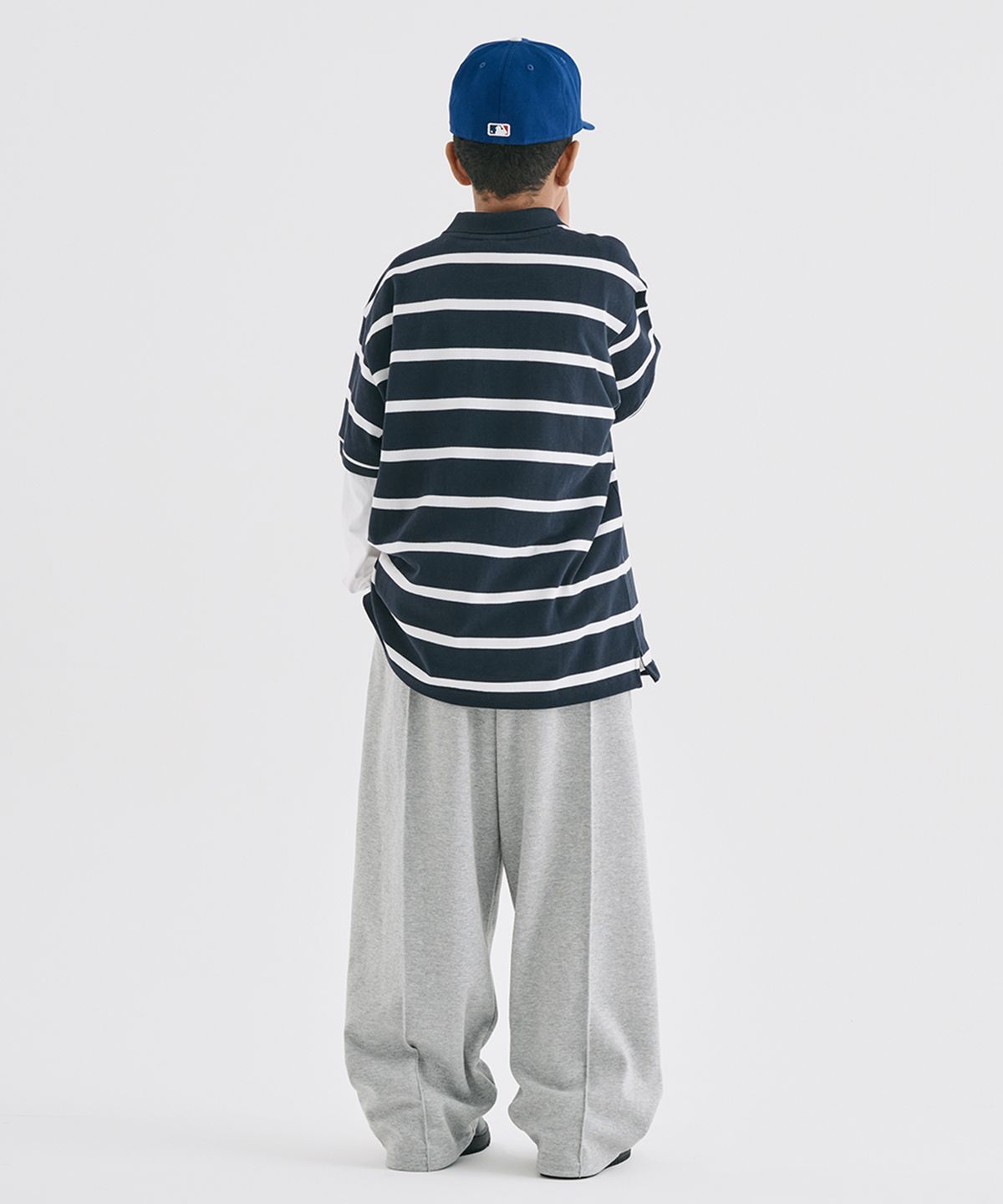 테이크이지 키즈(TAKEASY KIDS) 핀턱 와이드 스웻팬츠 (멜란지그레이)