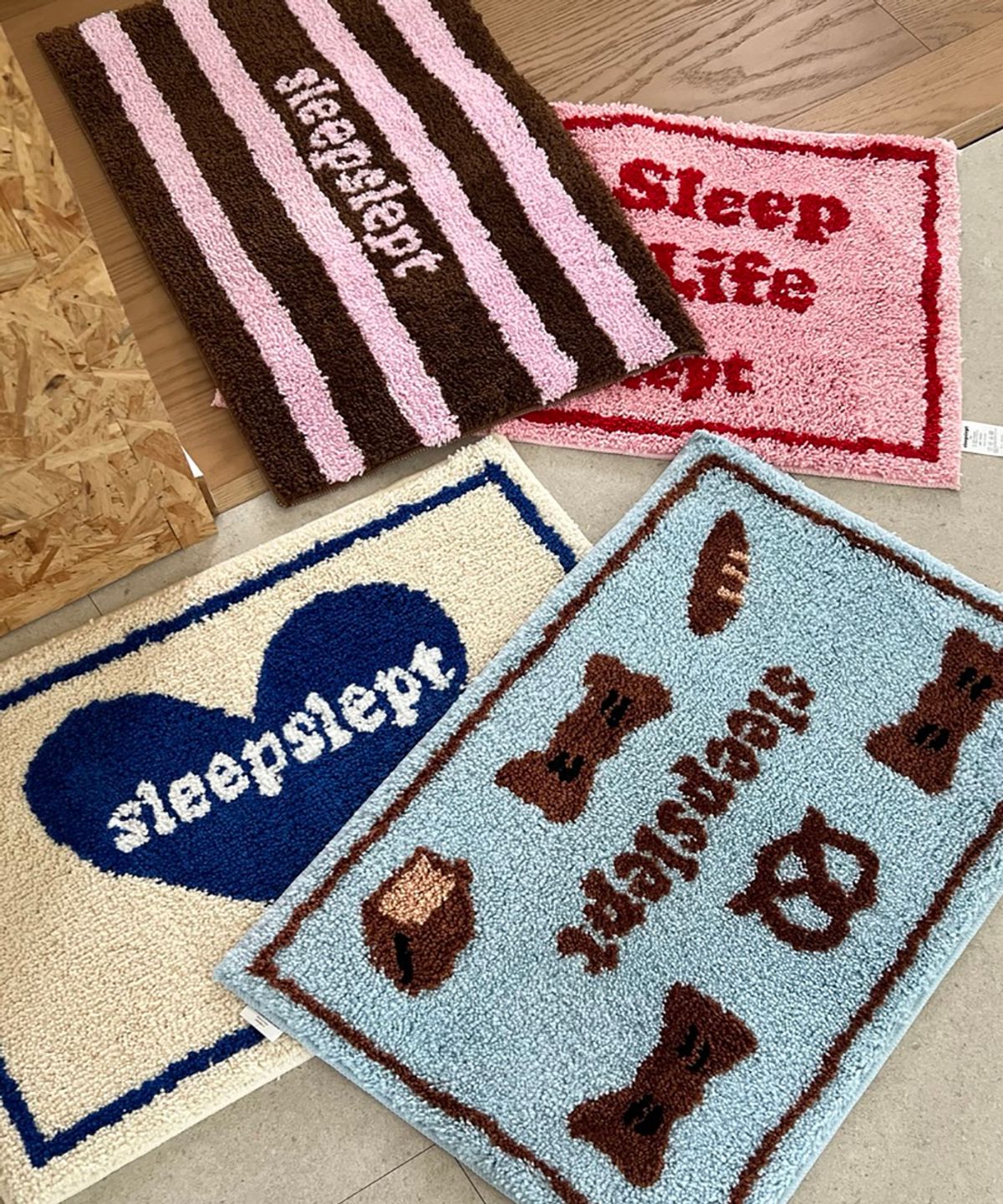 슬립슬랩(SLEEPSLEPT) 포그니 러그발매트 (핑크)