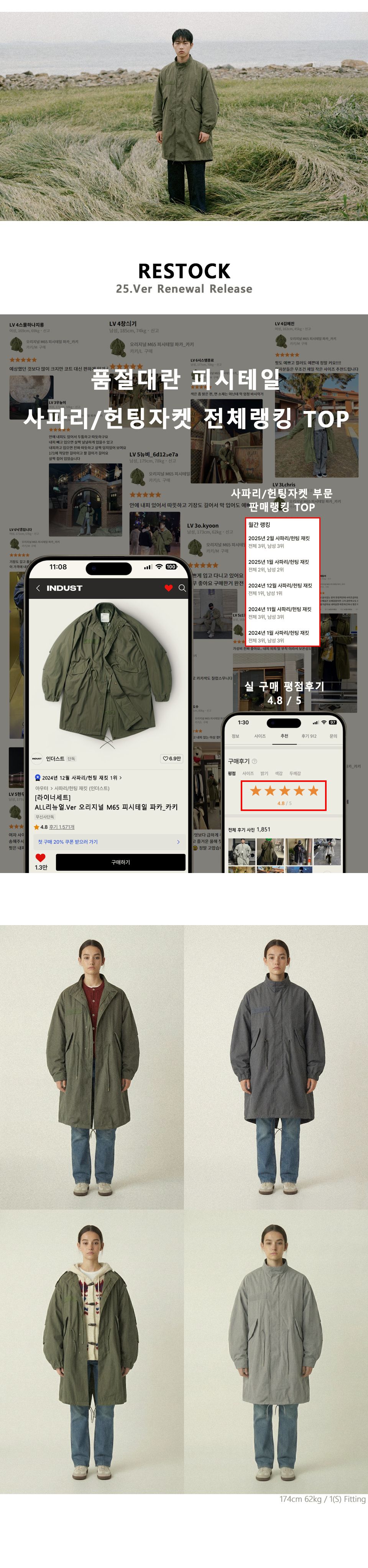 MUSINSA公式 | INDUST [ライナーセット] リニューアルオリジナルM65