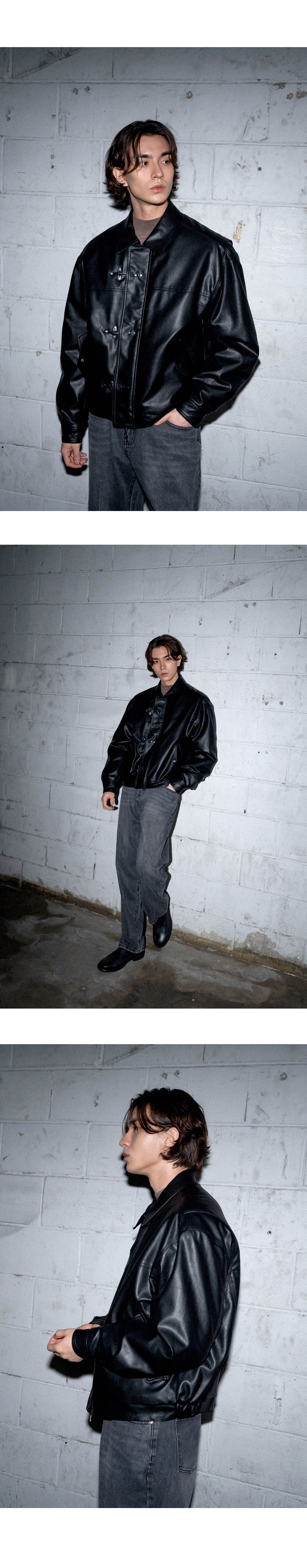 MUSINSA公式 | INDUST キルティングファイヤーマンレザージャケット_