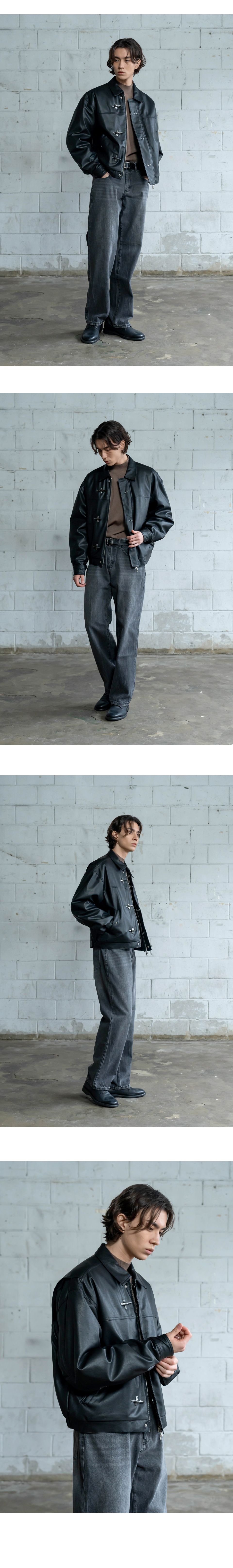 MUSINSA公式 | INDUST キルティングファイヤーマンレザージャケット_