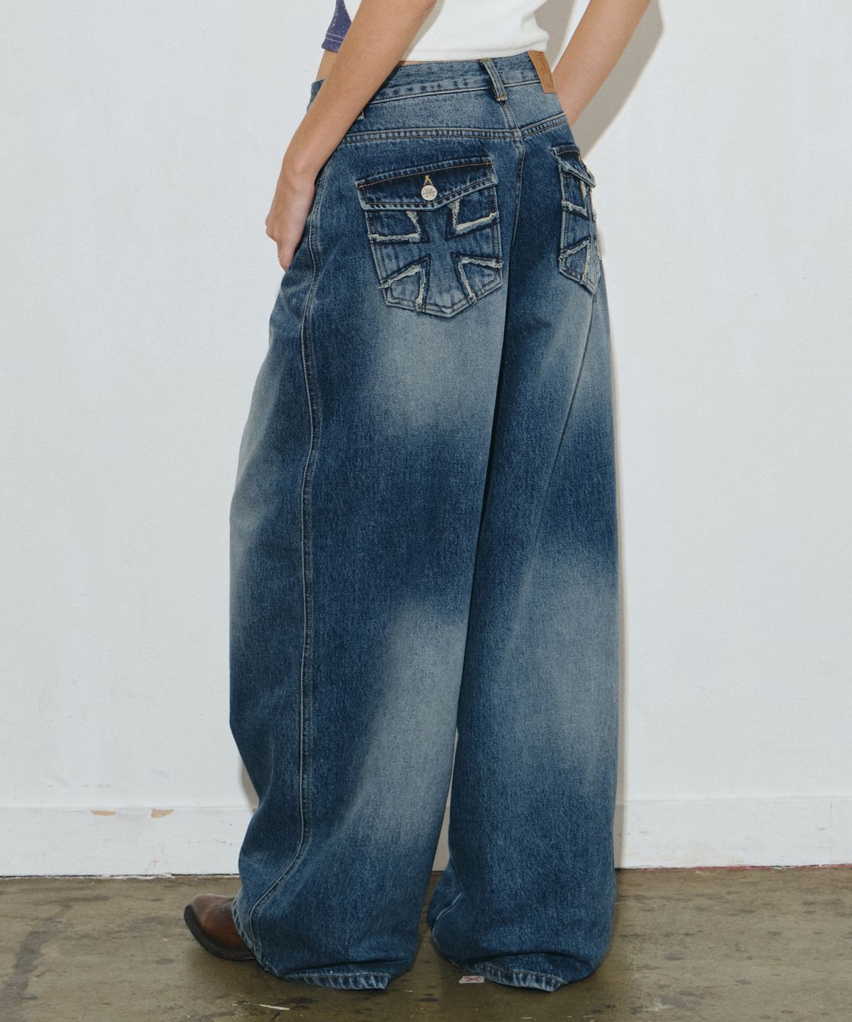 미드나잇 무브(MIDNIGHT MOVE) eg pk denim pants (blue)