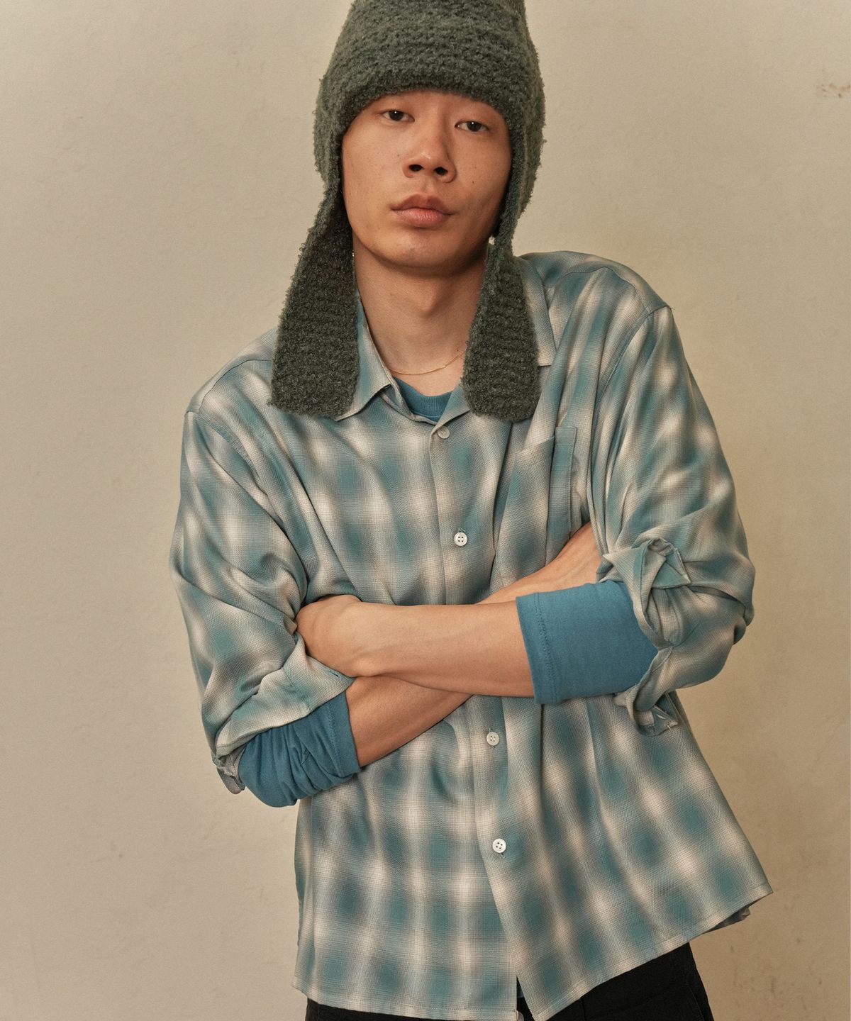 마이네임이즈피터(MYNAMEISPETER) SKATER PETER SHIRT - BLUE