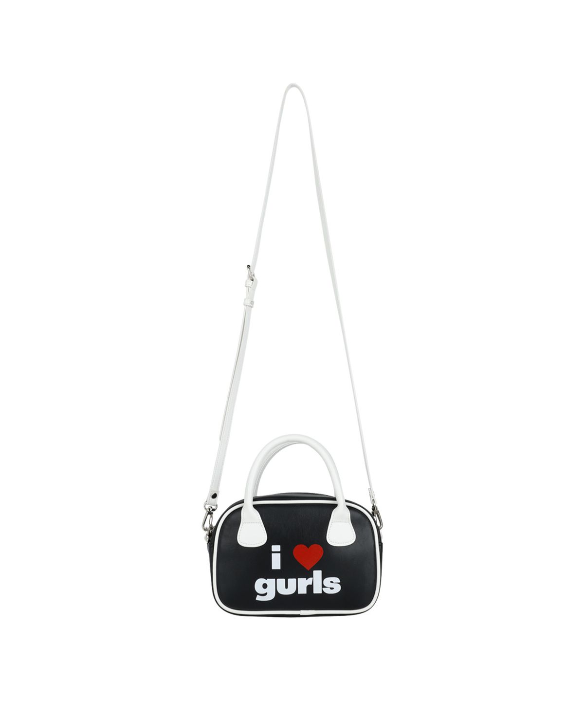 에즈이프 캘리(ASIF CALIE) GURLS LEATHER BOWLING BAG BLACK