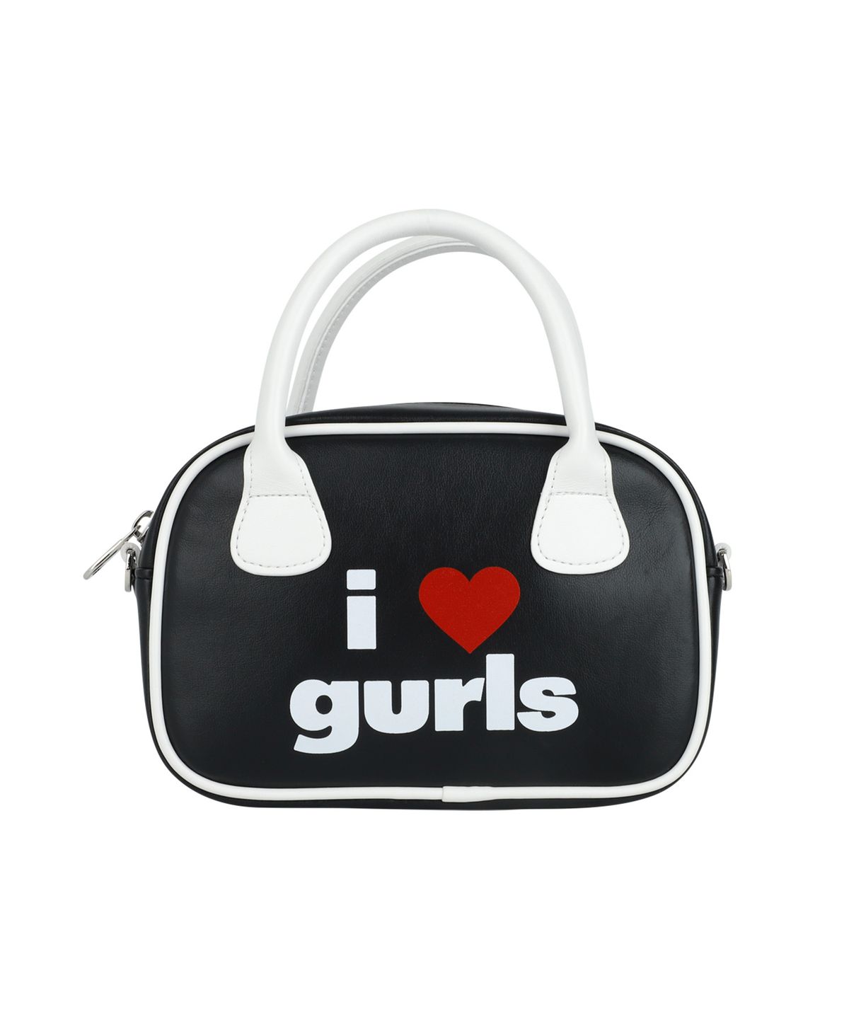 에즈이프 캘리(ASIF CALIE) GURLS LEATHER BOWLING BAG BLACK