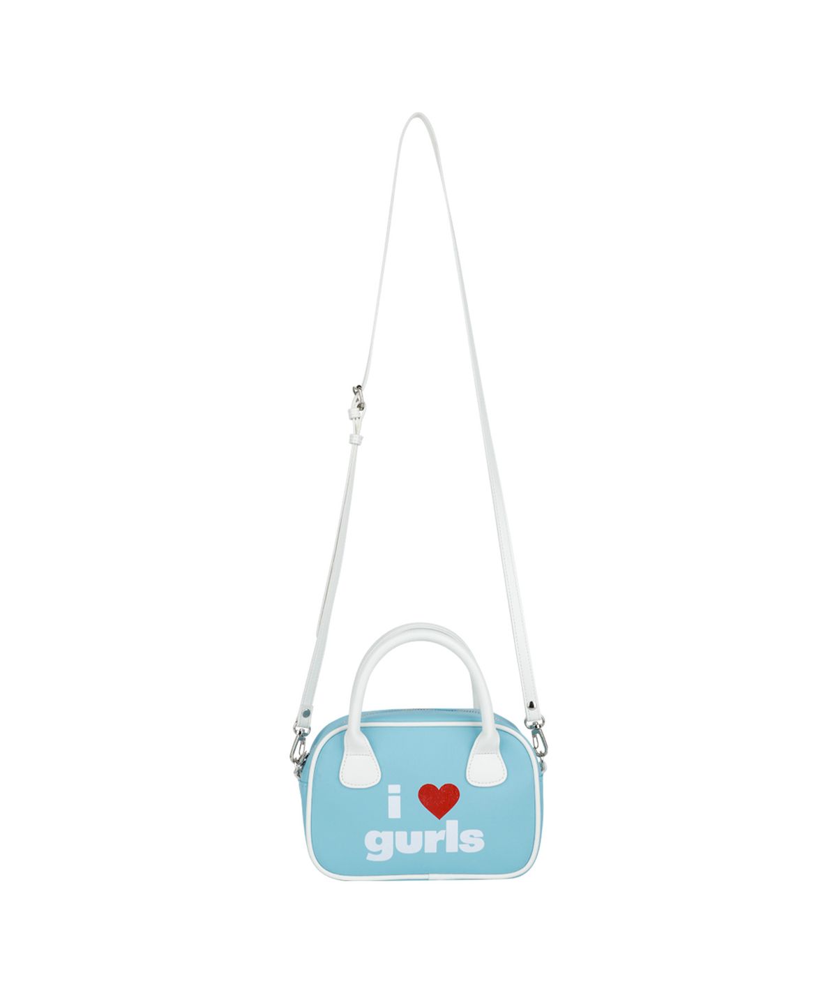 에즈이프 캘리(ASIF CALIE) GURLS LEATHER BOWLING BAG SKYBLUE