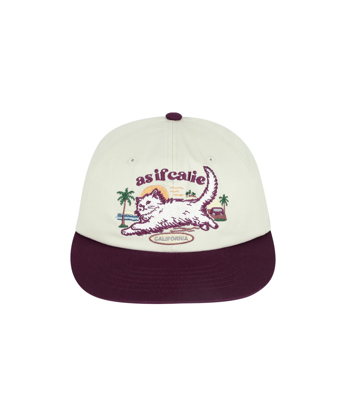 에즈이프 캘리(ASIF CALIE) SUNSET KITTY CAP BURGUNDY