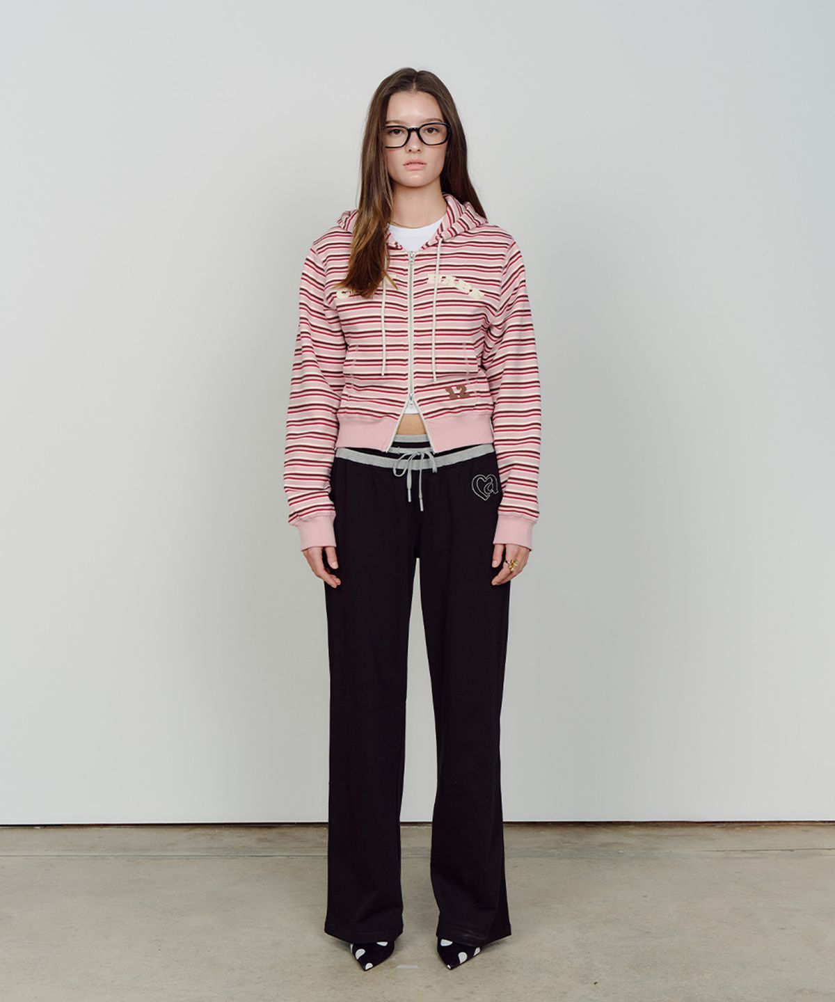 에즈이프 캘리(ASIF CALIE) CONTRAST RIB WAIST SWEAT PANTS BLACK