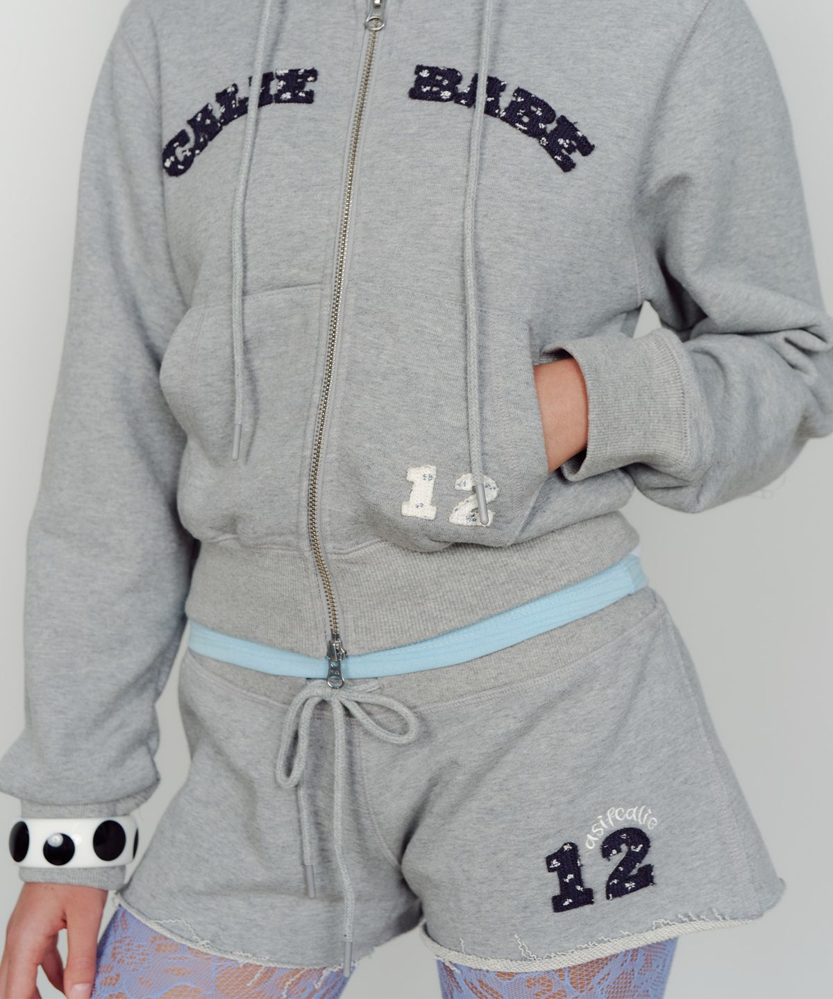에즈이프 캘리(ASIF CALIE) CALIE BABE SOLID SHORTS MELANGEGRAY