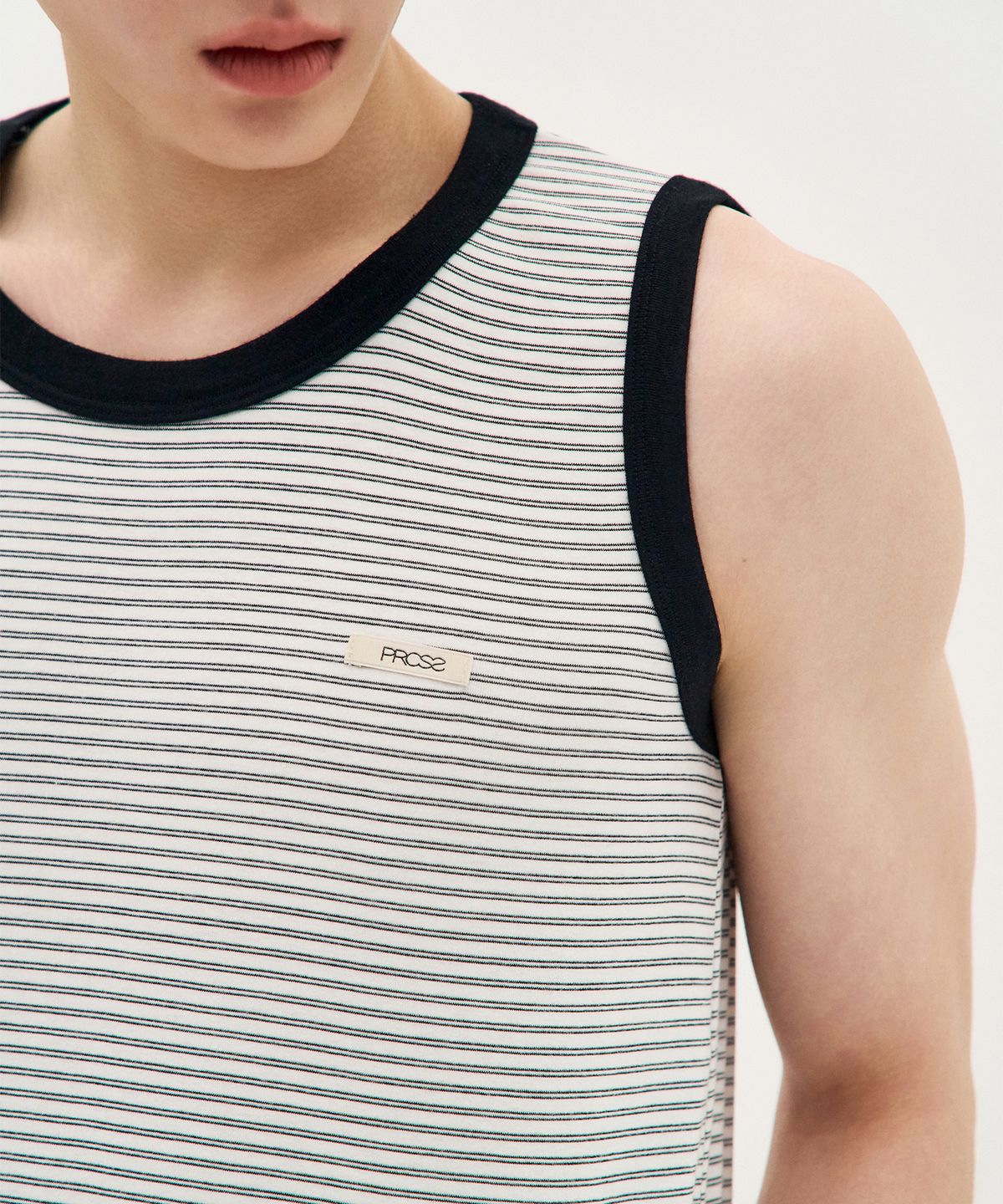 프로세스(PROCESS) Airy Stripe Sleeveless - Black&White