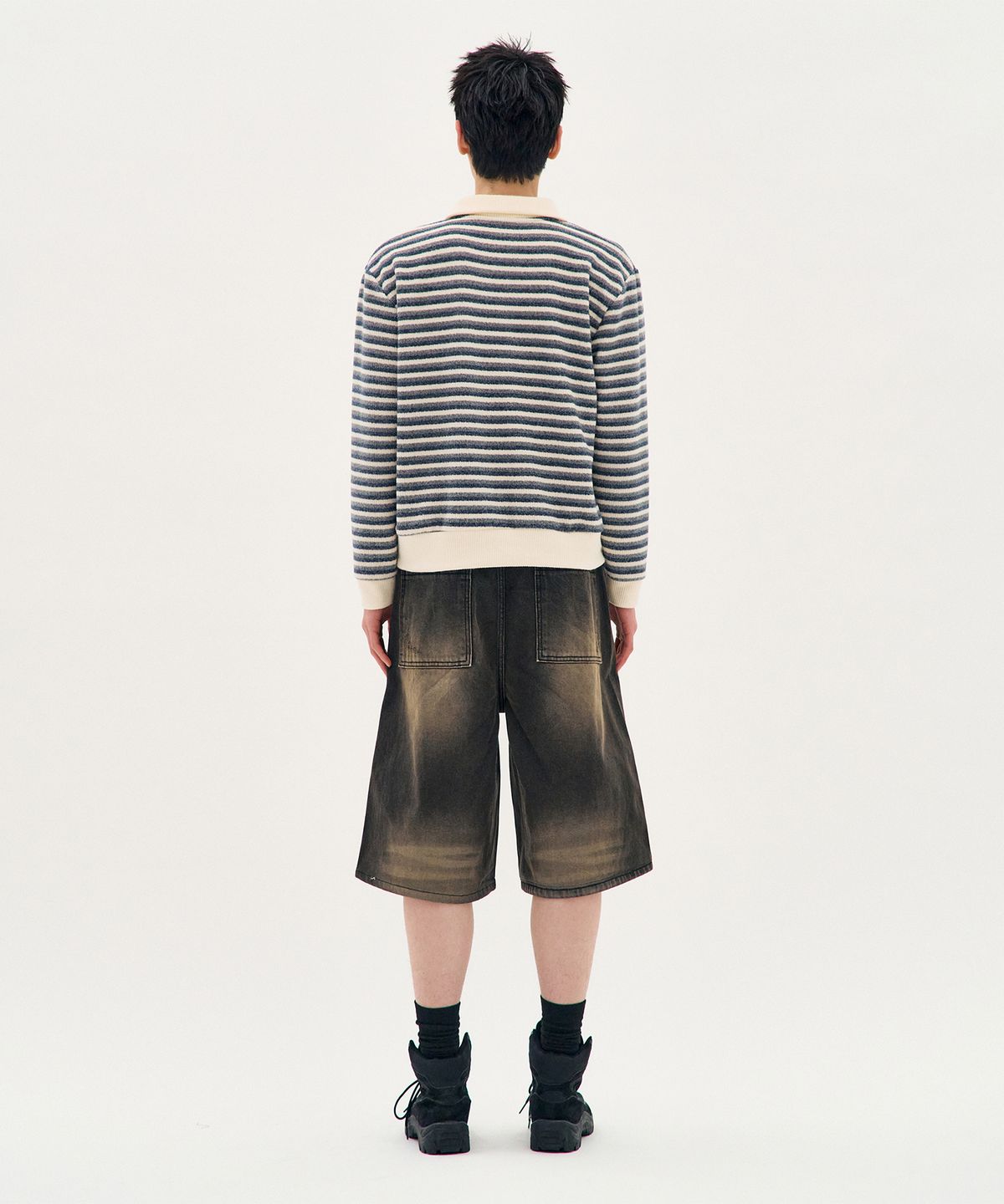 프로세스(PROCESS) Multi-Stripe PK Knit - Cream