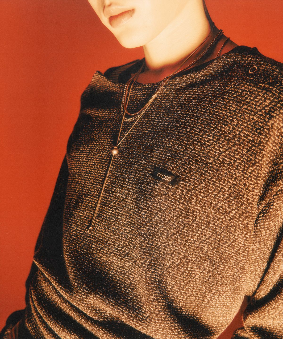 피알씨에스에스(PRCSS) Shoulder Snap Knit Pullover - Dark Grey