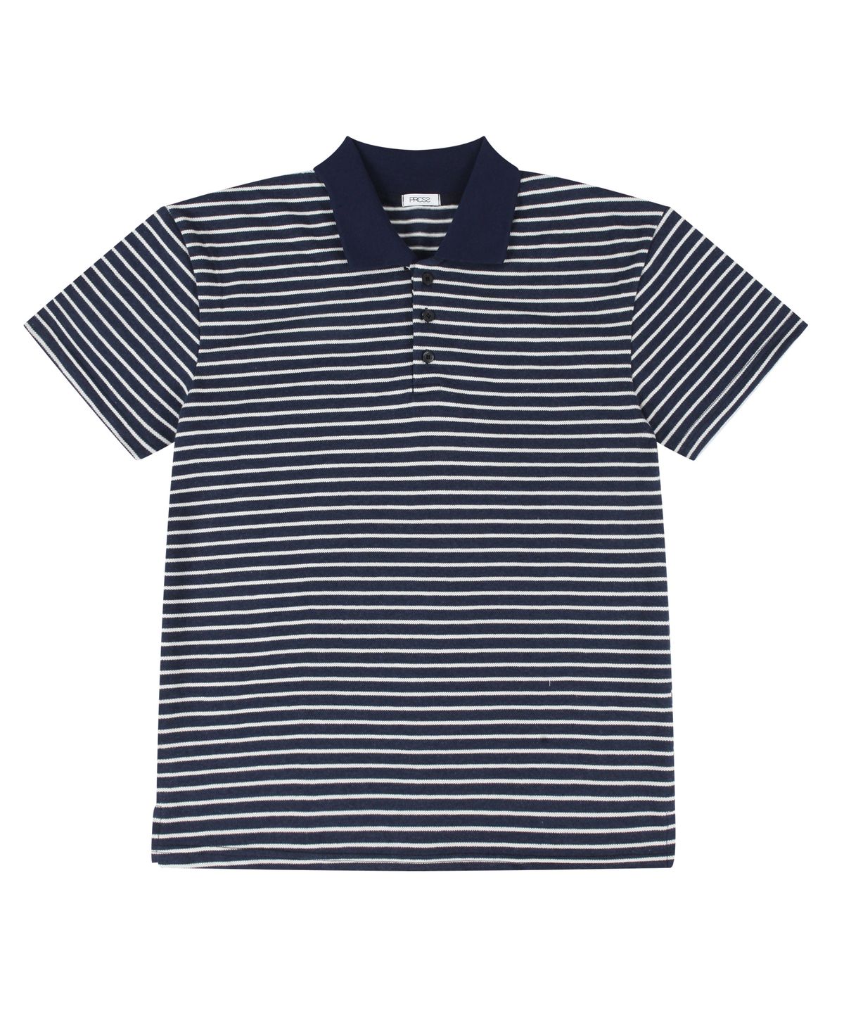 피알씨에스에스(PRCSS) Stripe PK Short-Sleeve - Navy