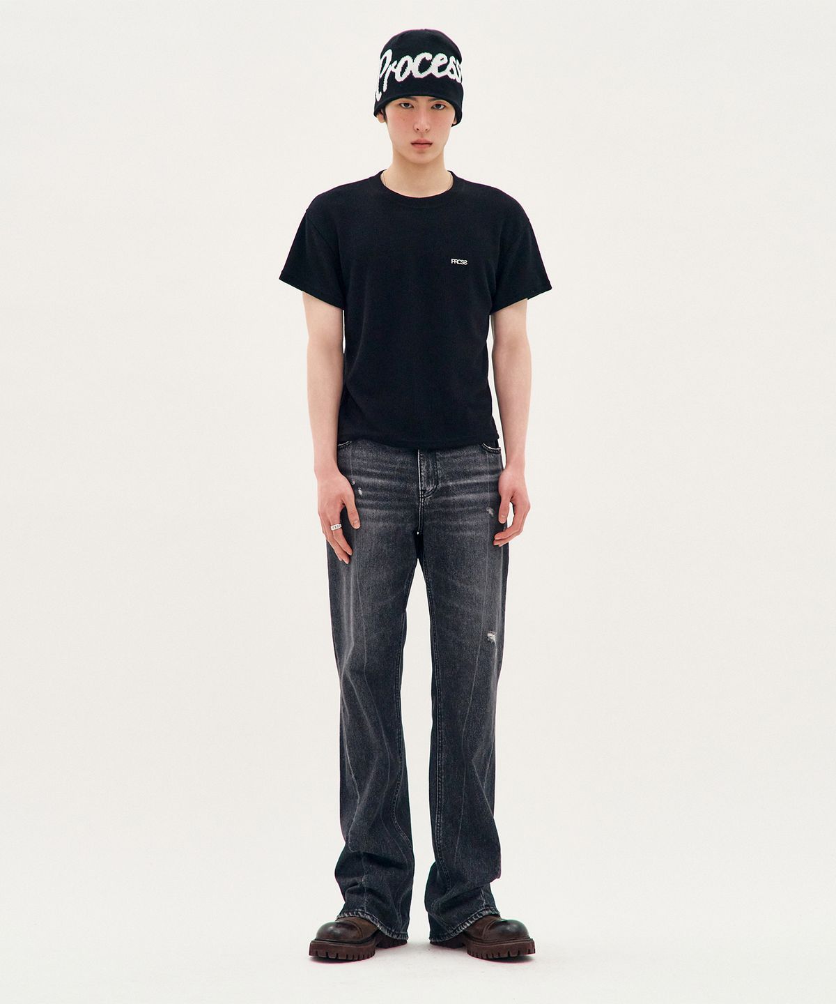 피알씨에스에스(PRCSS) Structured Fit Short-Sleeve - Black