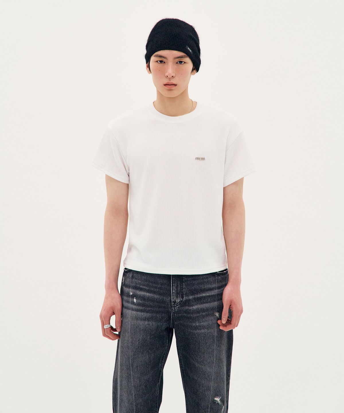 피알씨에스에스(PRCSS) Structured Fit Short-Sleeve - White