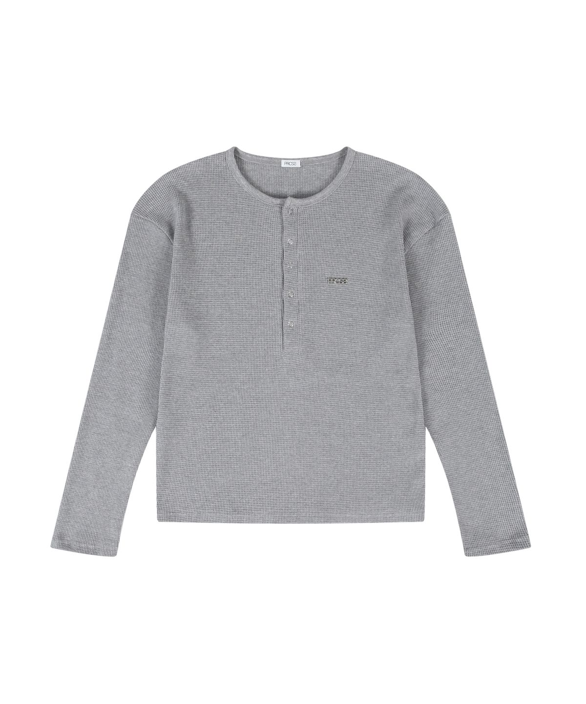 피알씨에스에스(PRCSS) Fine Jersey Henley - Grey