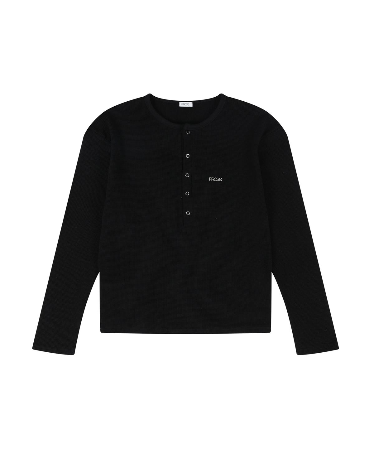 피알씨에스에스(PRCSS) Fine Jersey Henley - Black