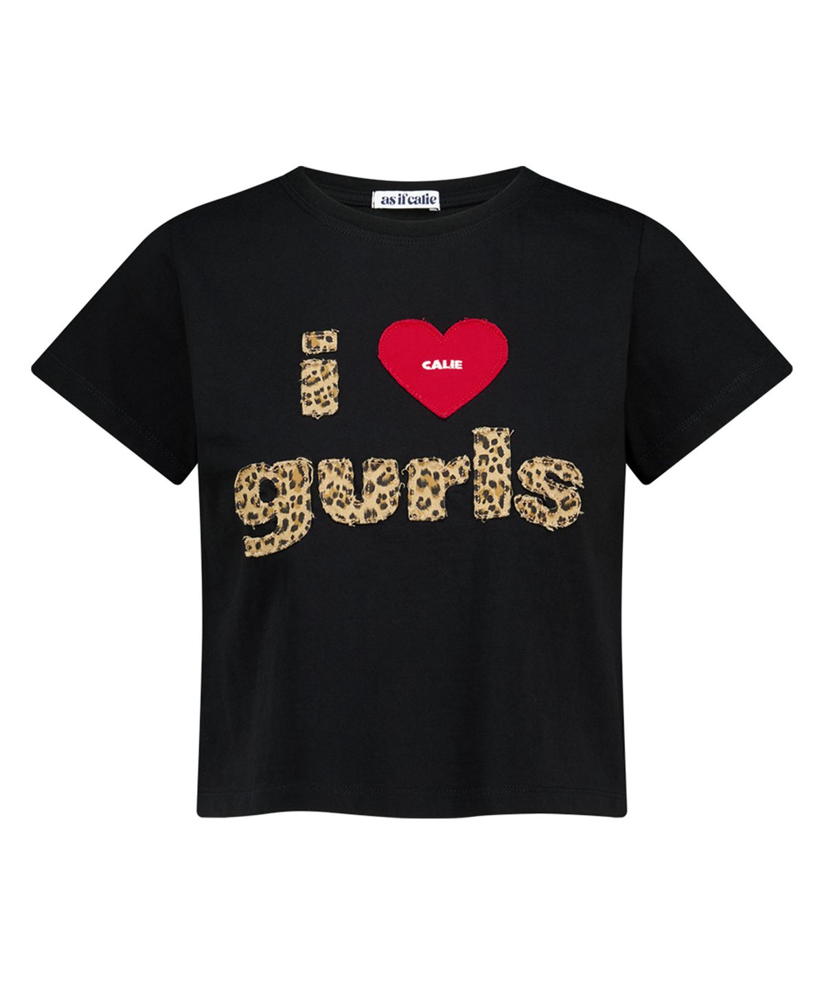 에즈이프 캘리(ASIF CALIE) VINTAGE LEOPARD GURLS T-SHIRT BLACK