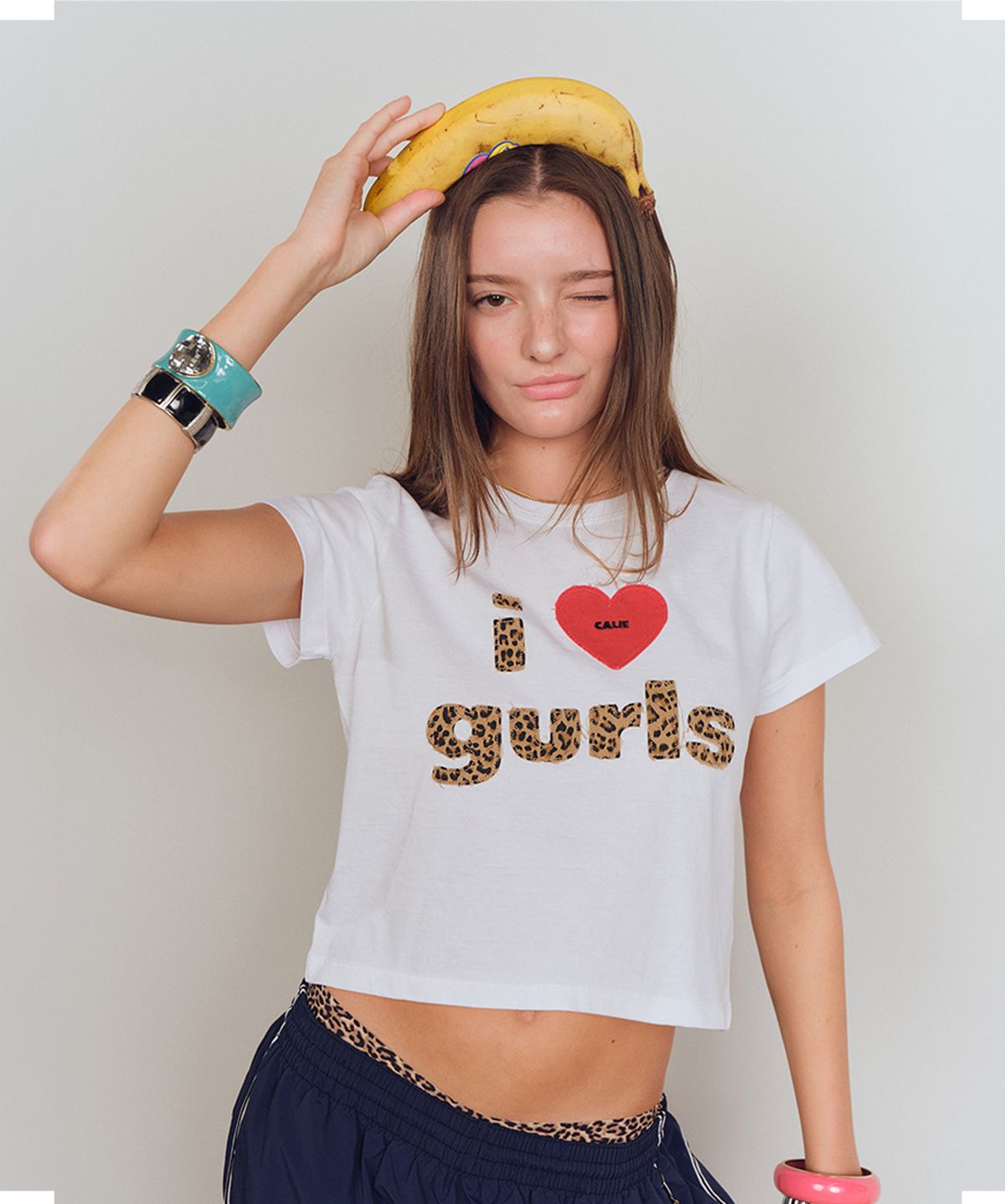 에즈이프 캘리(ASIF CALIE) VINTAGE LEOPARD GURLS T-SHIRT WHITE