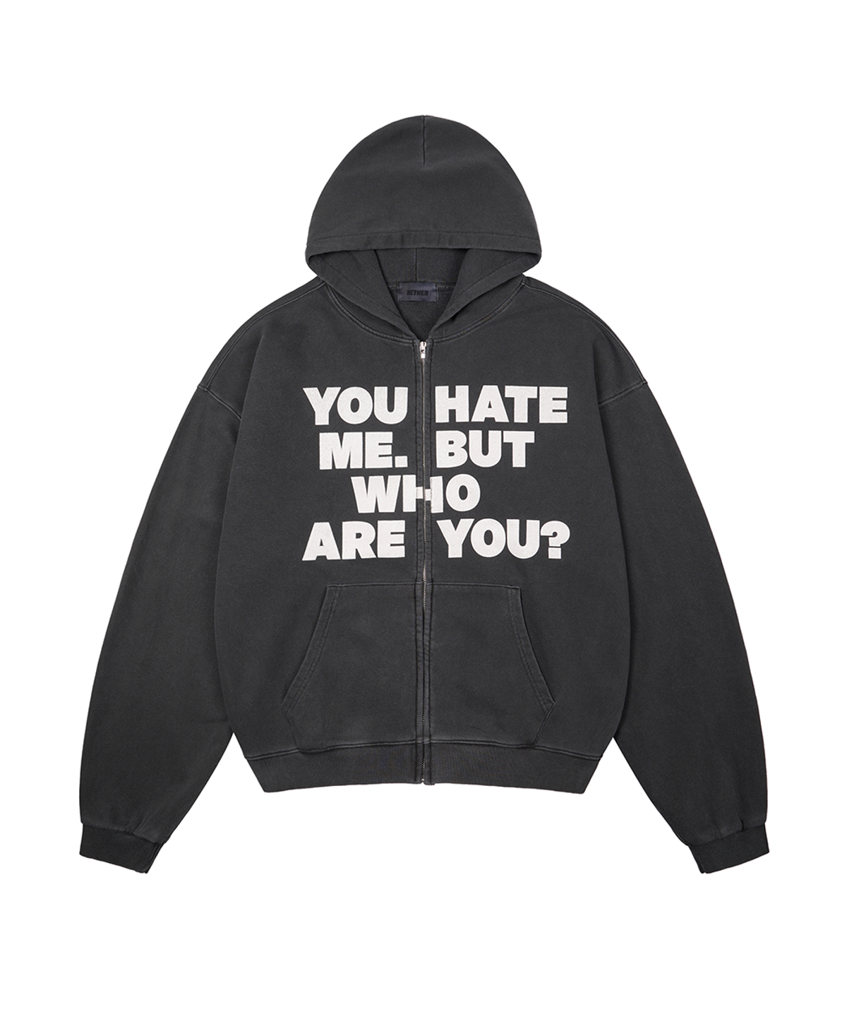 네더월드(NETHERWORLD) WHO ARE YOU ZIP HOODIE SMUDGE