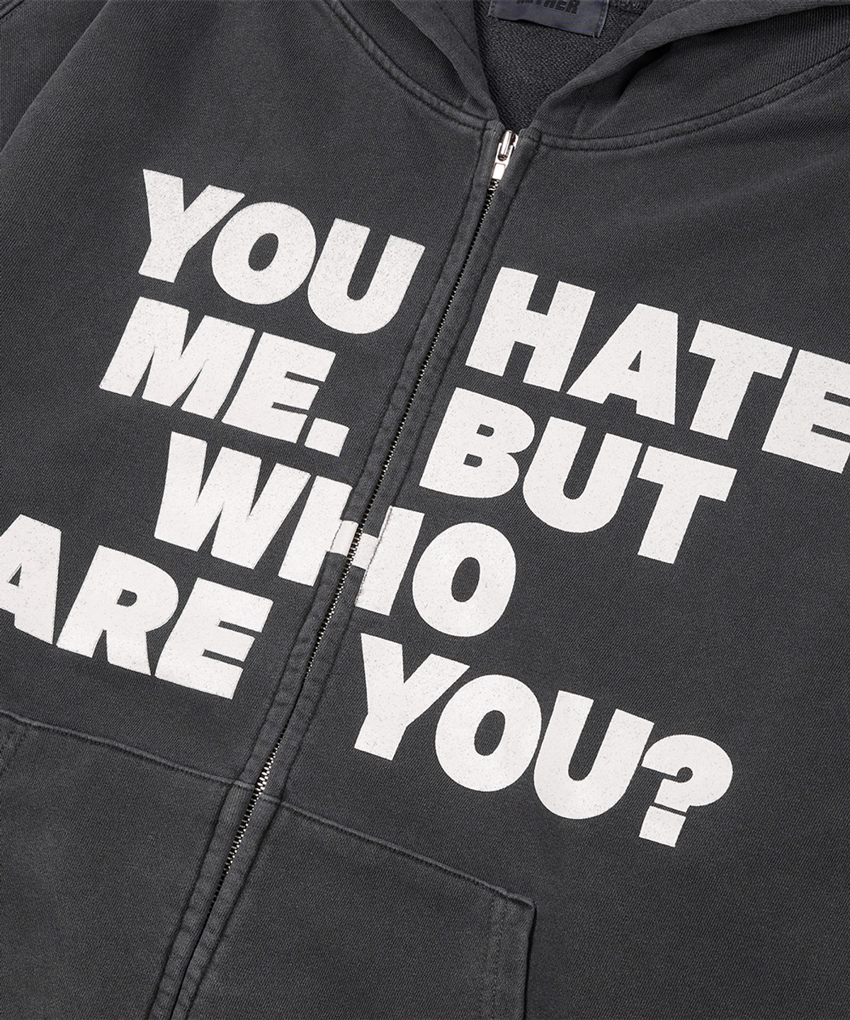 네더월드(NETHERWORLD) WHO ARE YOU ZIP HOODIE SMUDGE