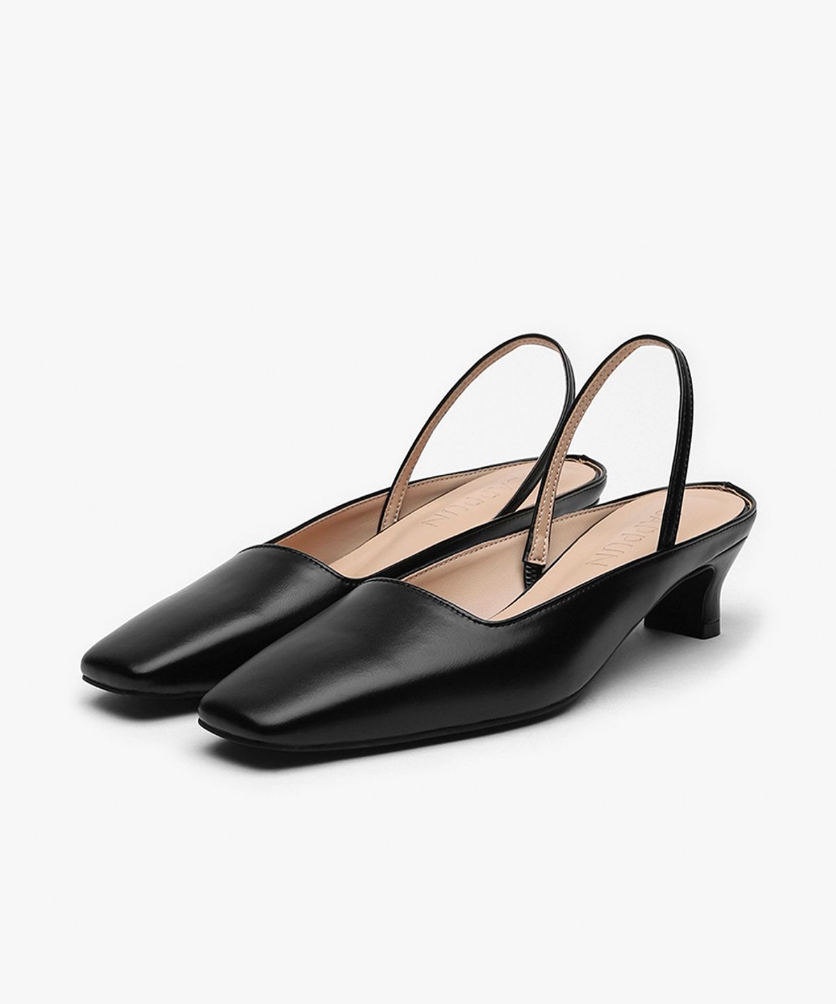 사뿐(SAPPUN) 벨로나 스퀘어 슬링백힐 (4cm)