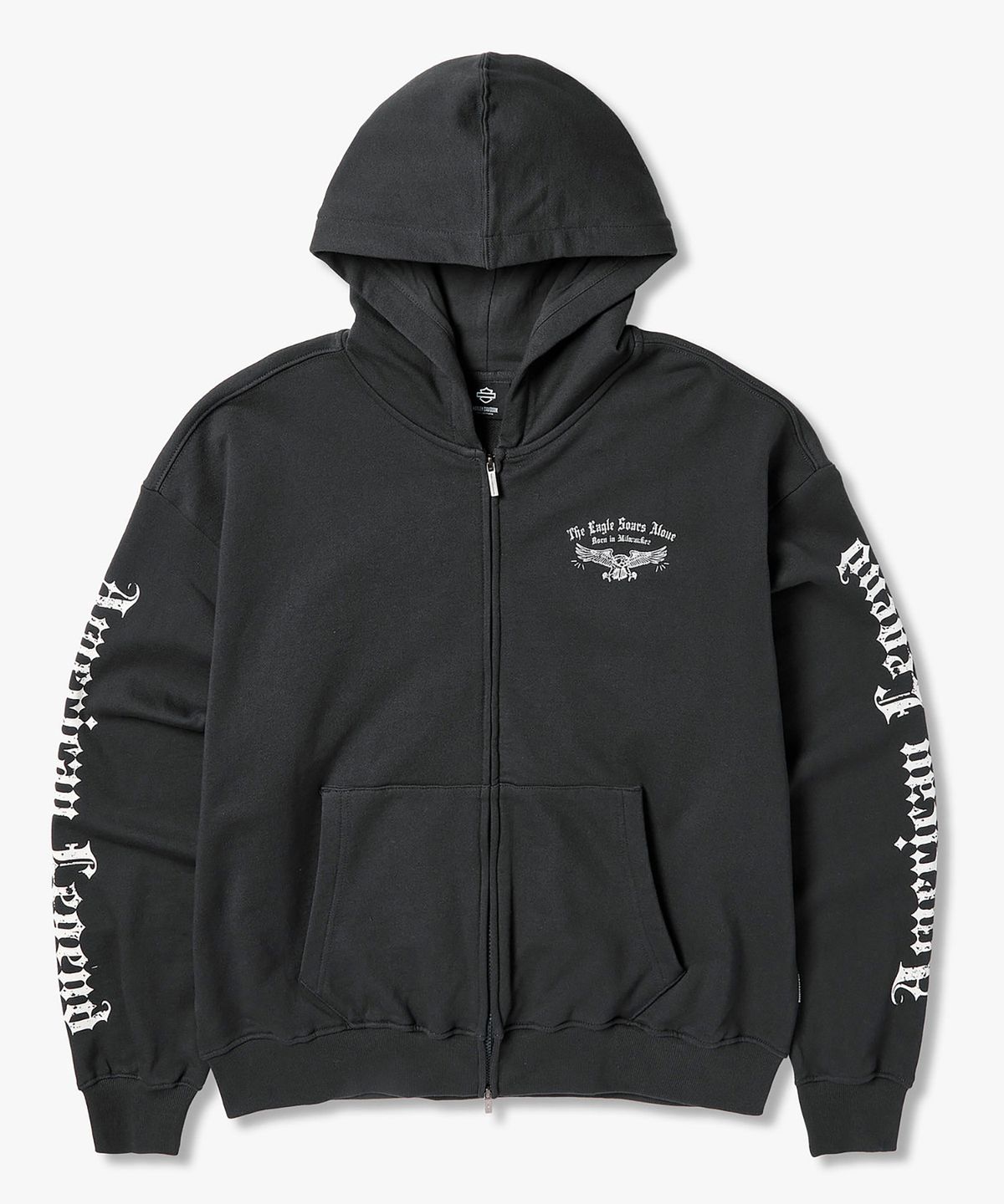 할리데이비슨 컬렉션스®(HARLEY-DAVIDSON COLLECTIONS®) [BV] OL시그니처 후드 짚업 다크 그레이_HH16109002