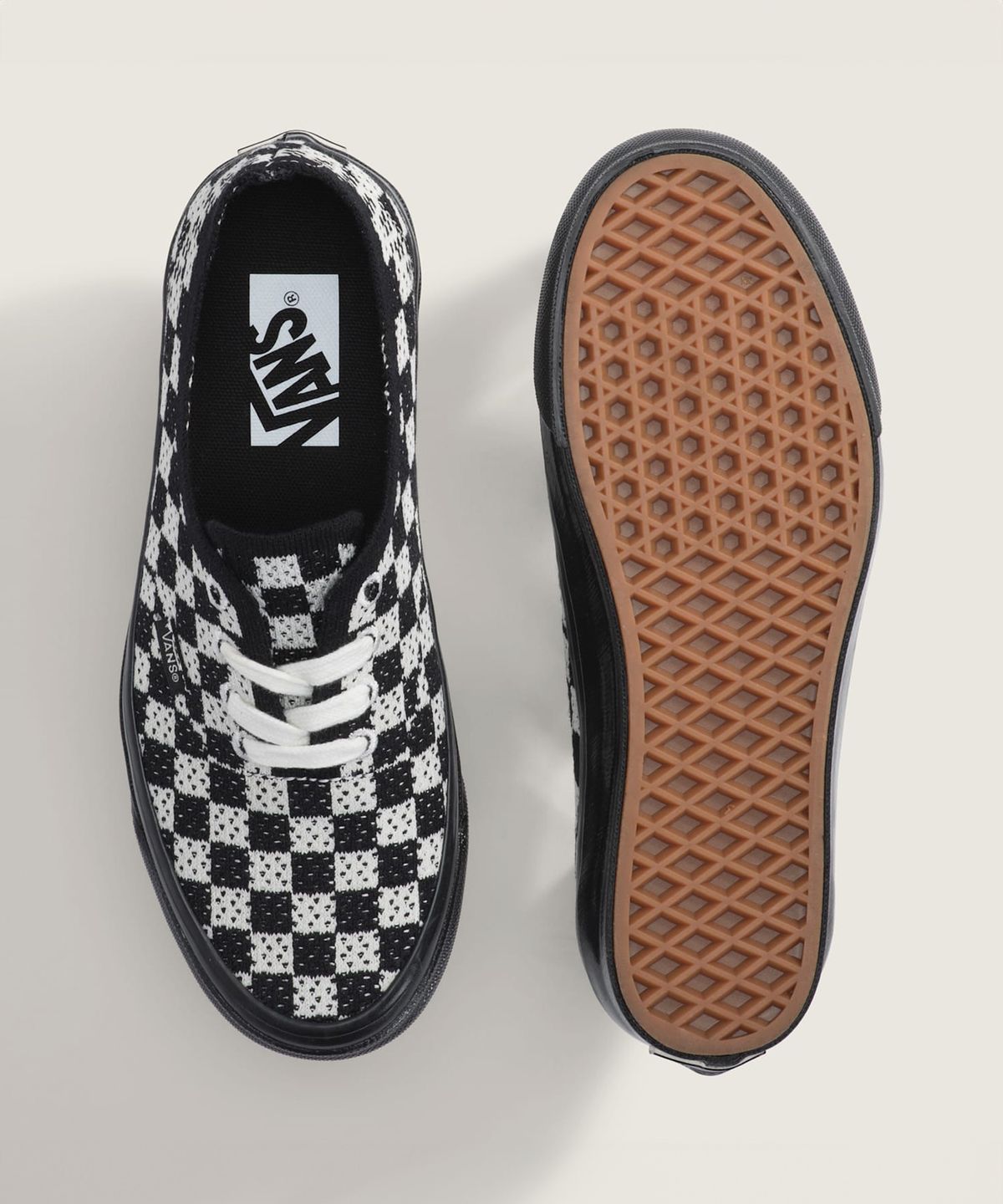 반스(VANS) 프리미엄 어센틱 44 EK - (펑크체크) 블랙:마시멜로우 / VN000EJC1KP1