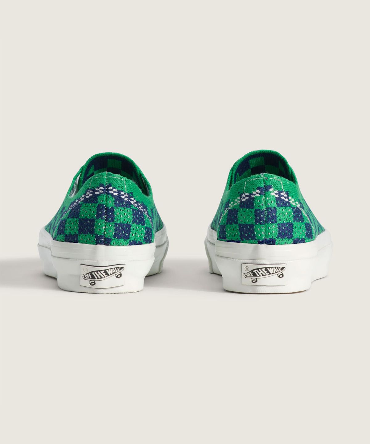 반스(VANS) 프리미엄 어센틱 44 EK - (펑크체크) 그린:네이비 / VN000EJC5W31
